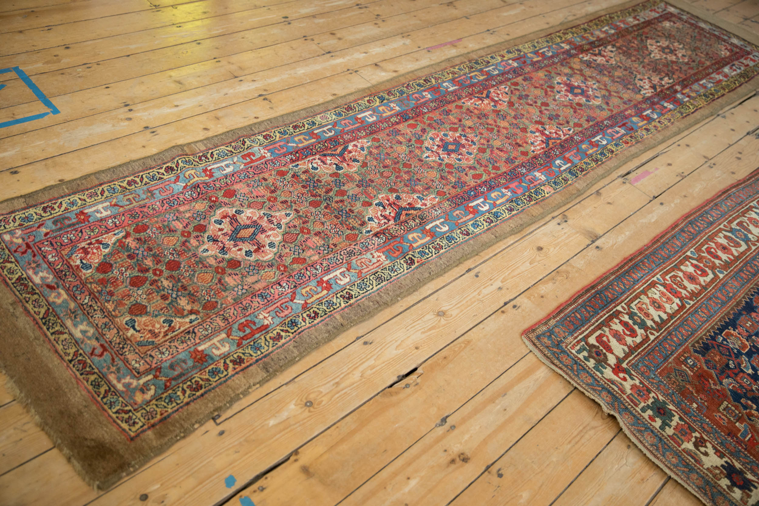 3x12.5 Antique Camel Hair Serab Rug Runner - Image 6