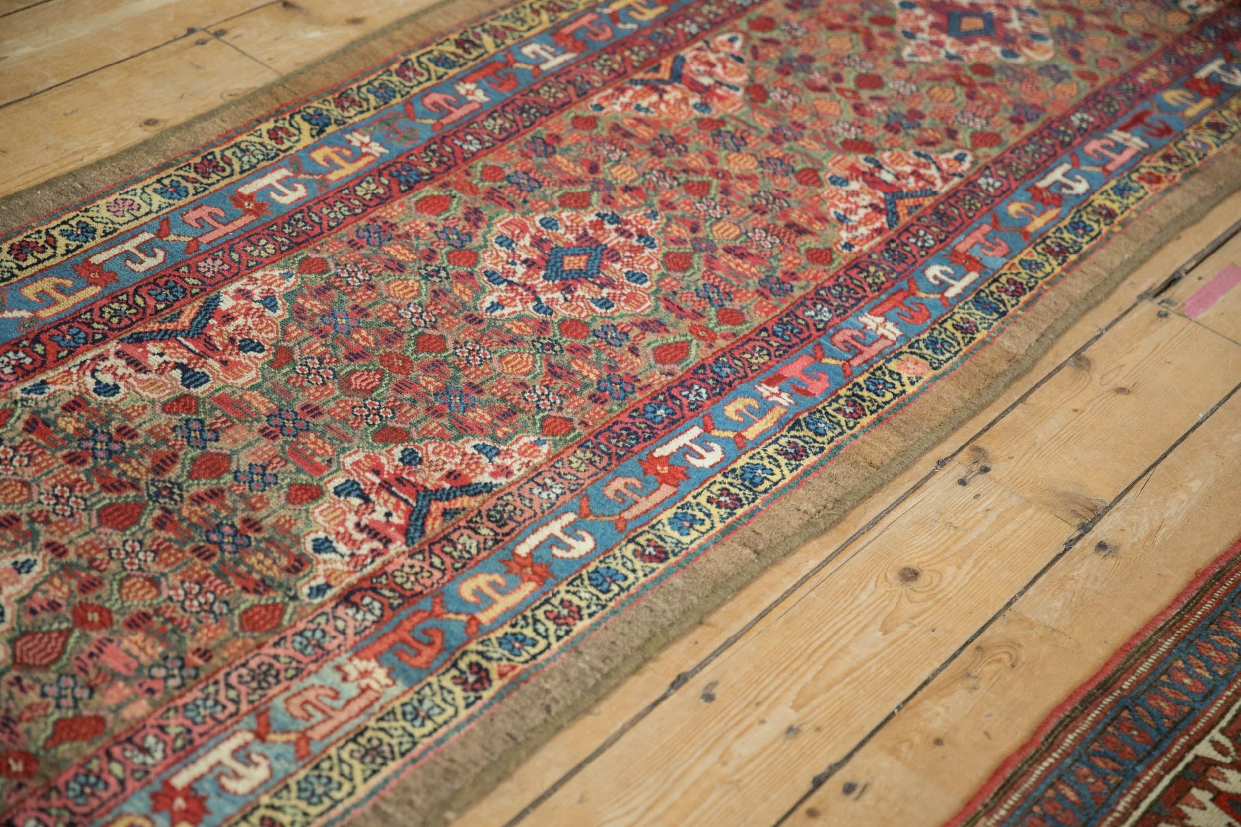 3x12.5 Antique Camel Hair Serab Rug Runner - Image 7
