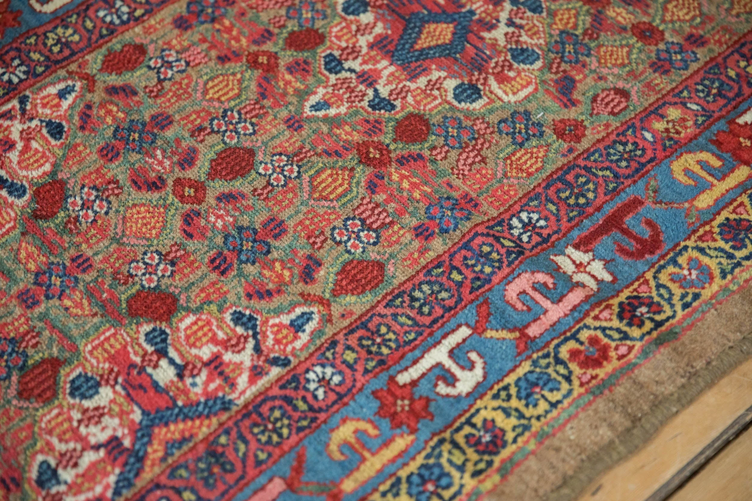 3x12.5 Antique Camel Hair Serab Rug Runner - Image 8