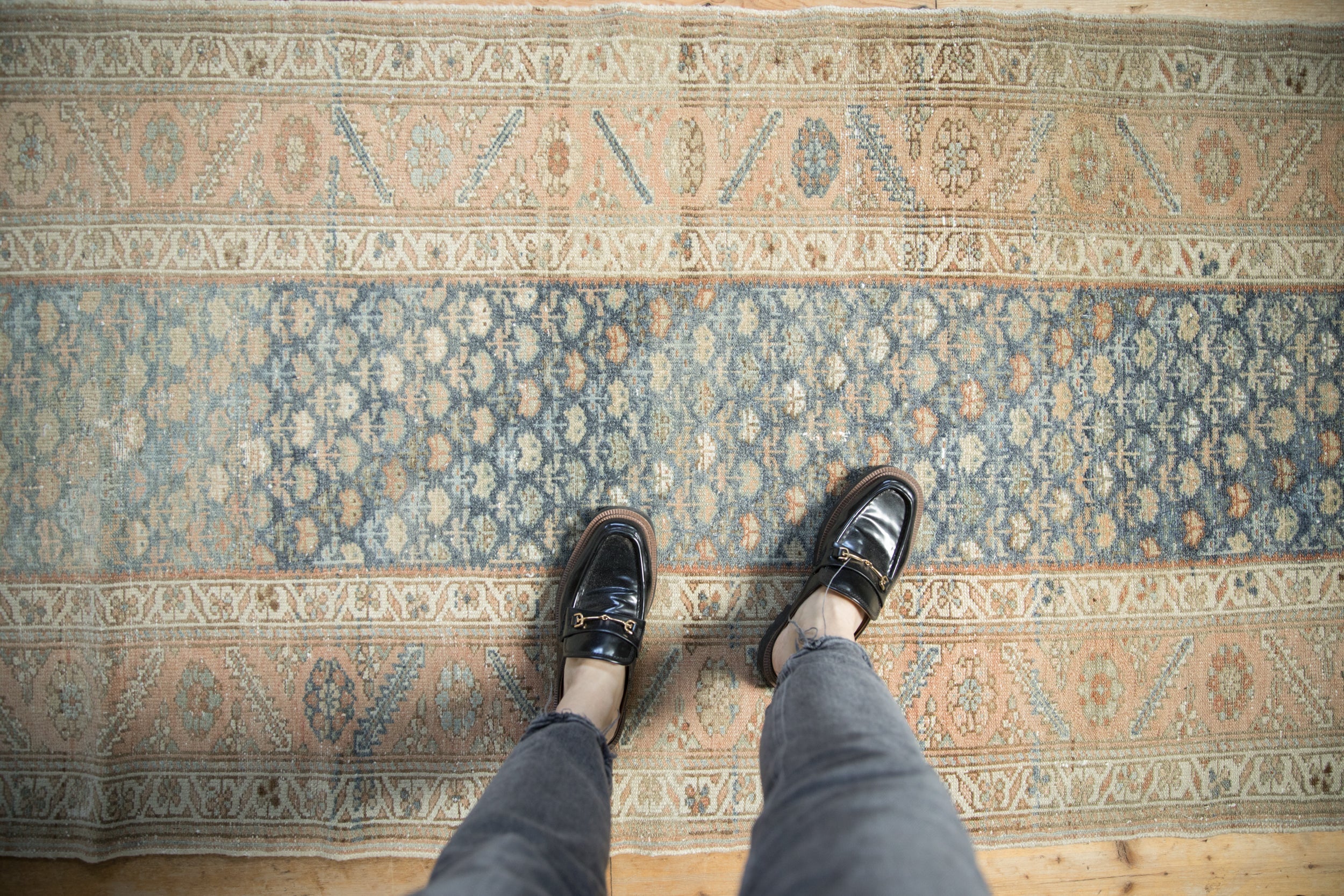 3x12.5 Vintage Distressed Malayer Rug Runner - Image 2