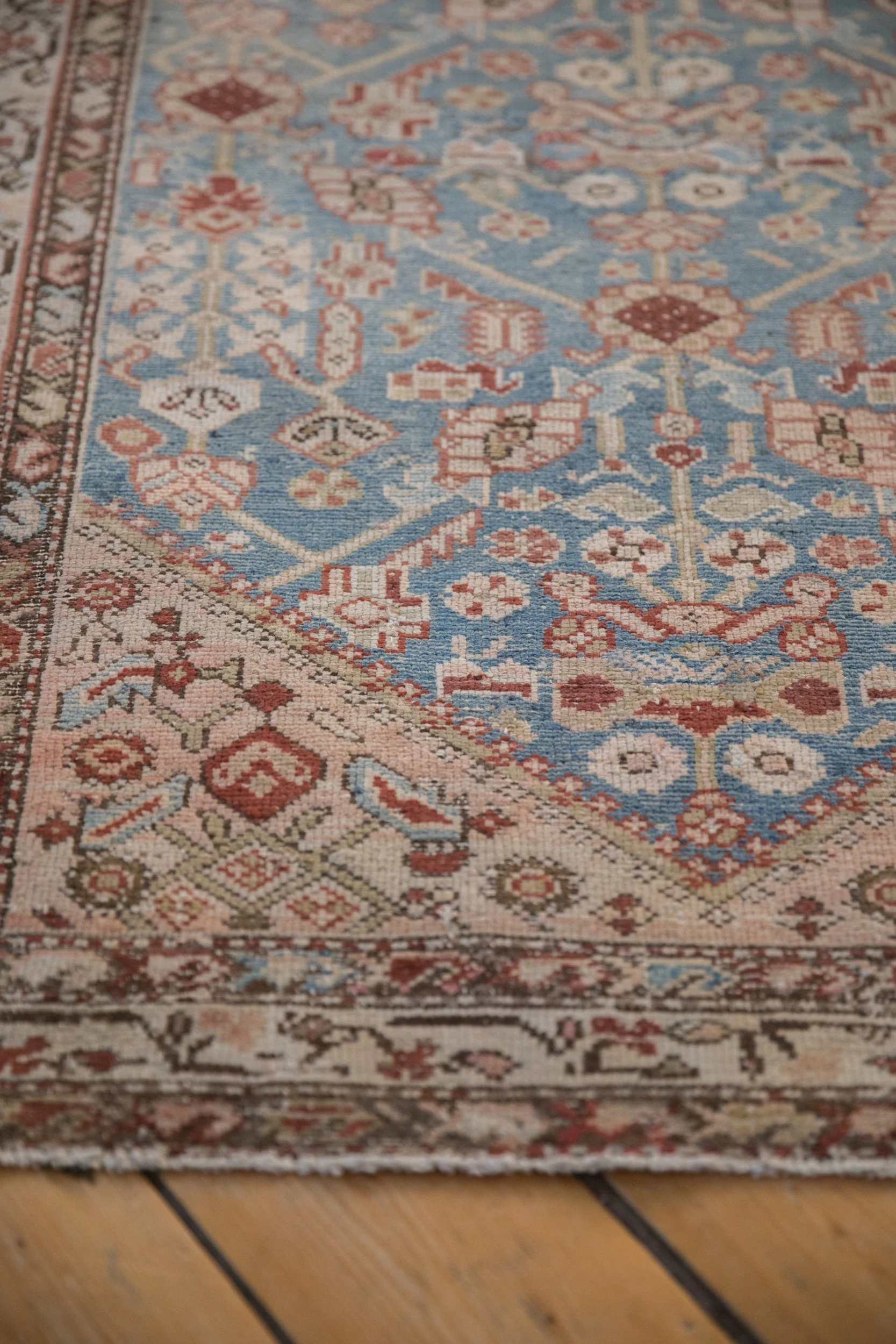 3x13.5 Antique Distressed Malayer Rug Runner - Image 10