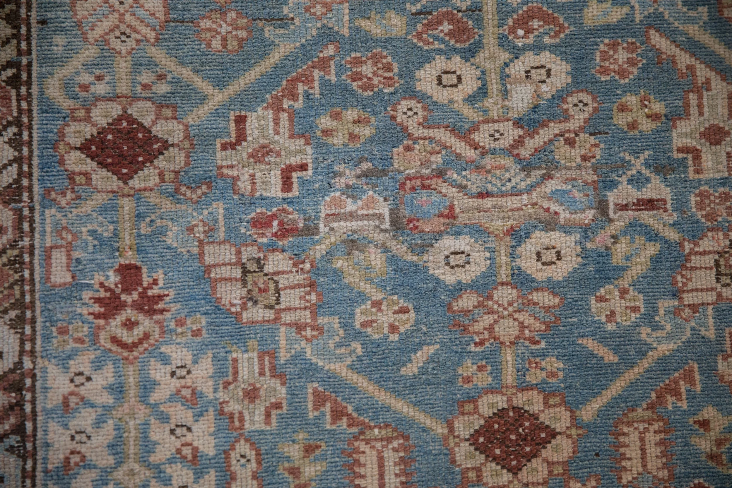 3x13.5 Antique Distressed Malayer Rug Runner - Image 11