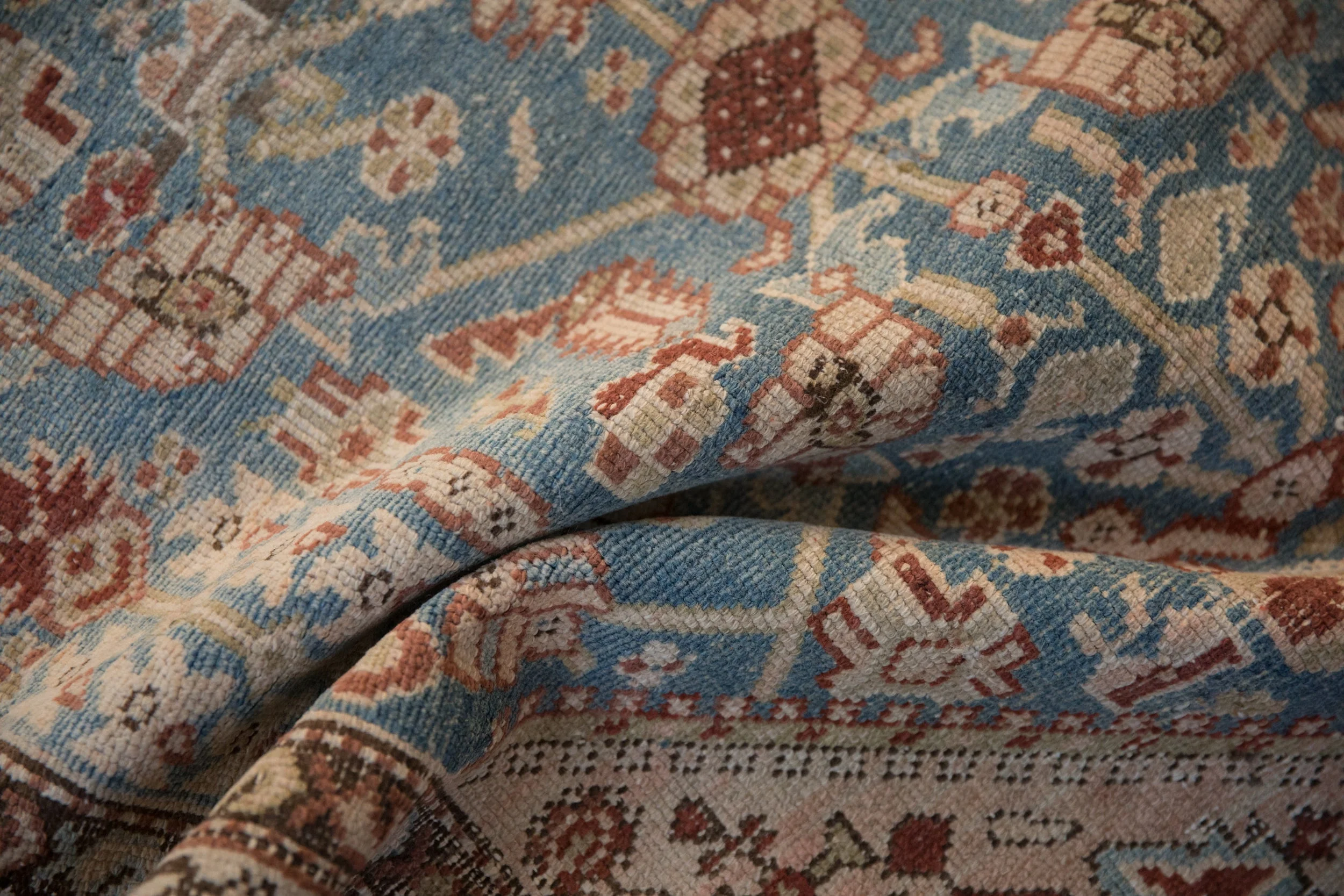 3x13.5 Antique Distressed Malayer Rug Runner - Image 12