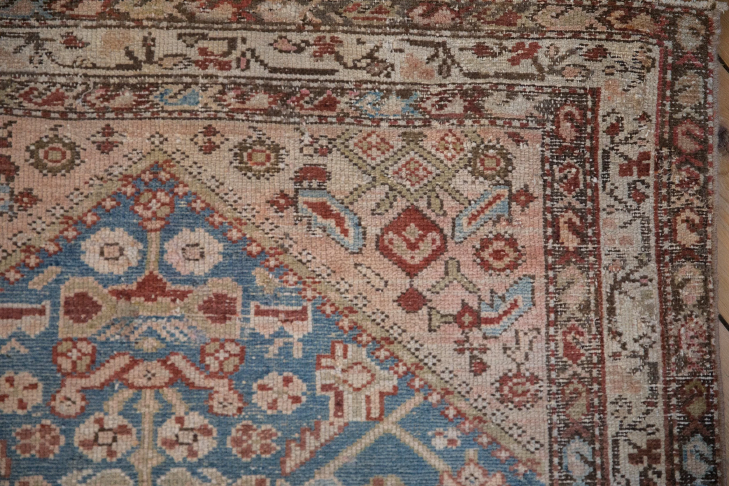 3x13.5 Antique Distressed Malayer Rug Runner - Image 3
