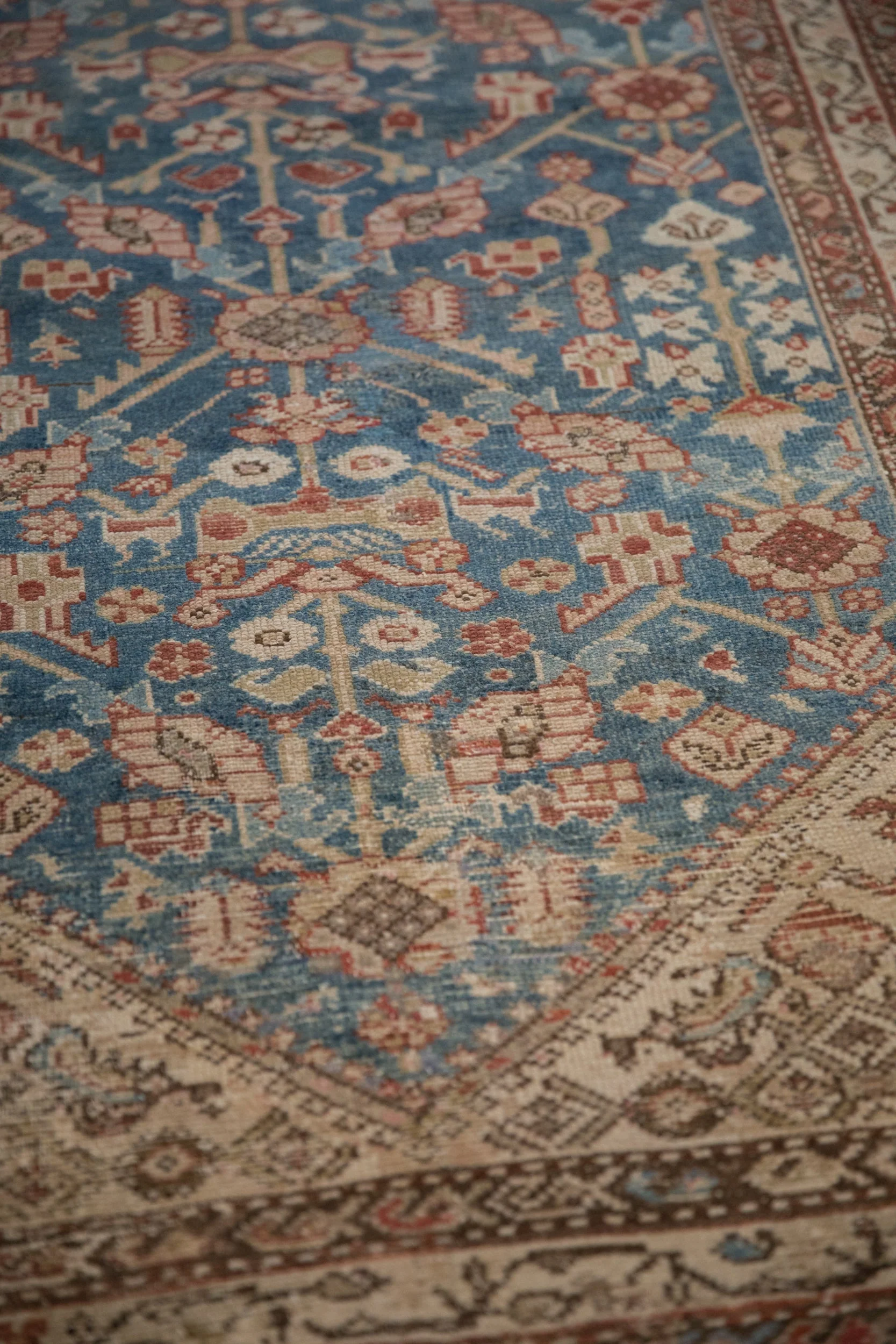 3x13.5 Antique Distressed Malayer Rug Runner - Image 5