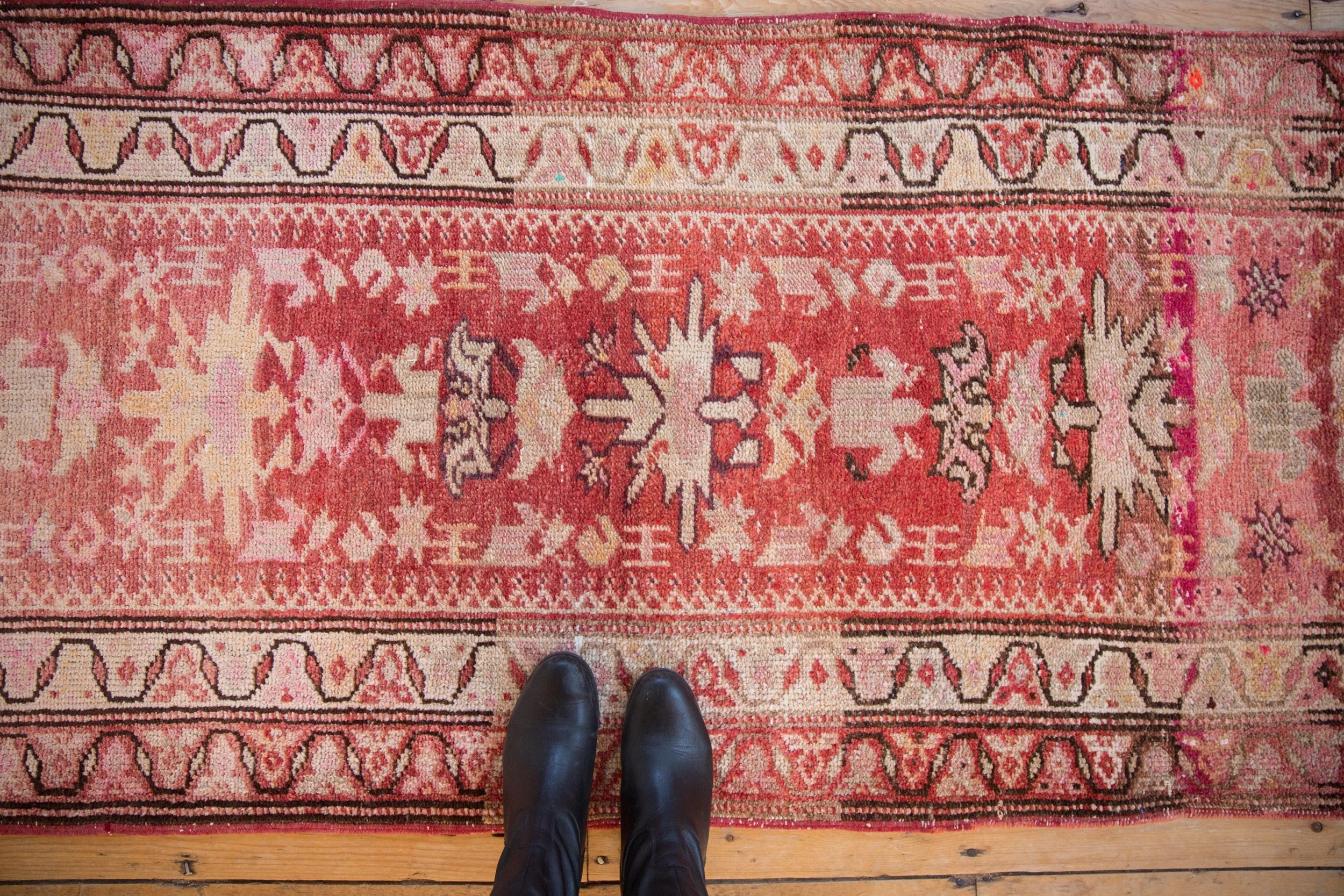 3x13.5 Vintage Distressed Kurd Rug Runner - Image 2