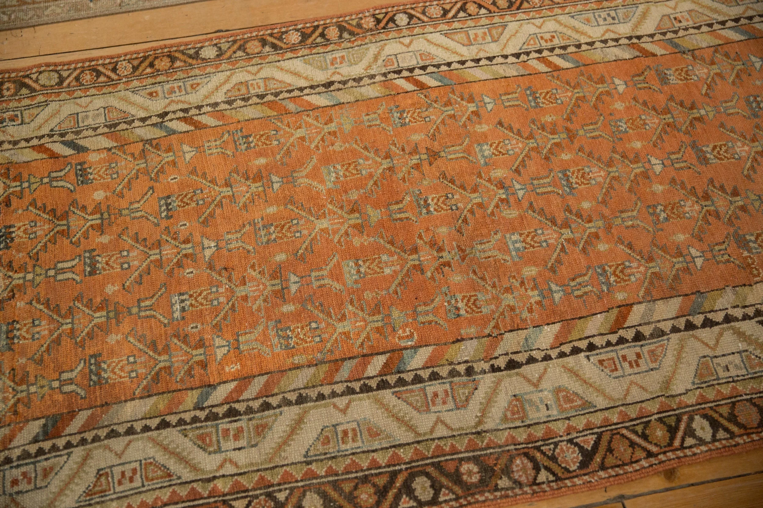 3x13.5 Vintage Distressed Malayer Rug Runner - Image 6