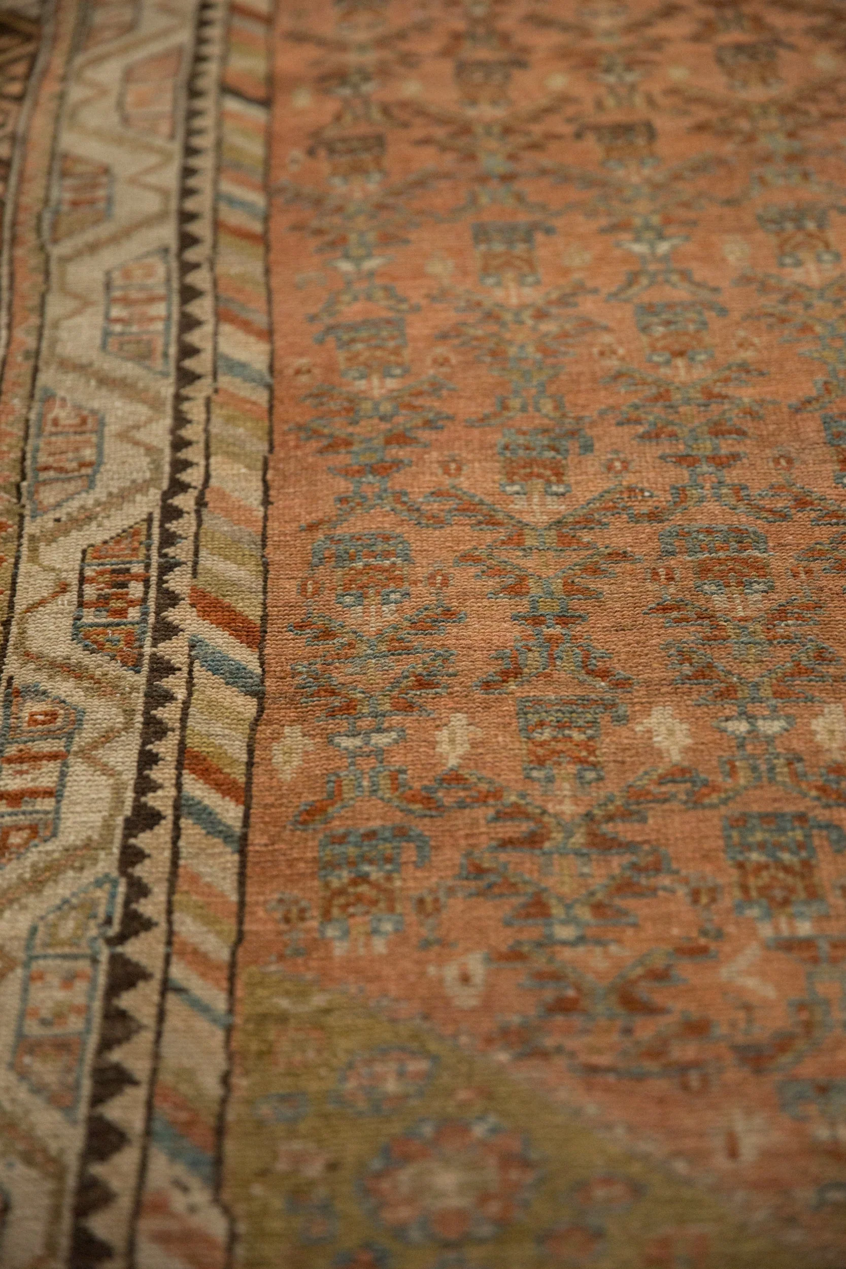 3x13.5 Vintage Distressed Malayer Rug Runner - Image 9