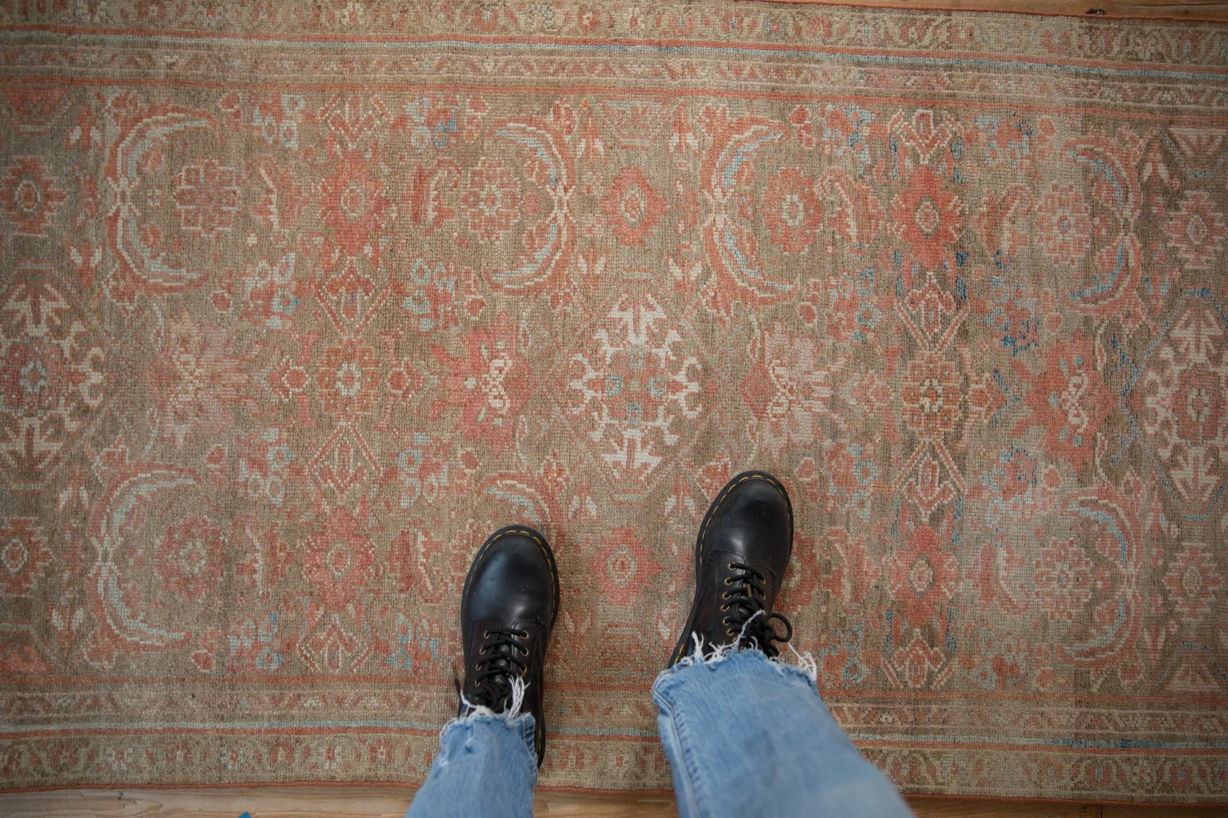 3x13 Vintage Distressed Hamadan Rug Runner - Image 2