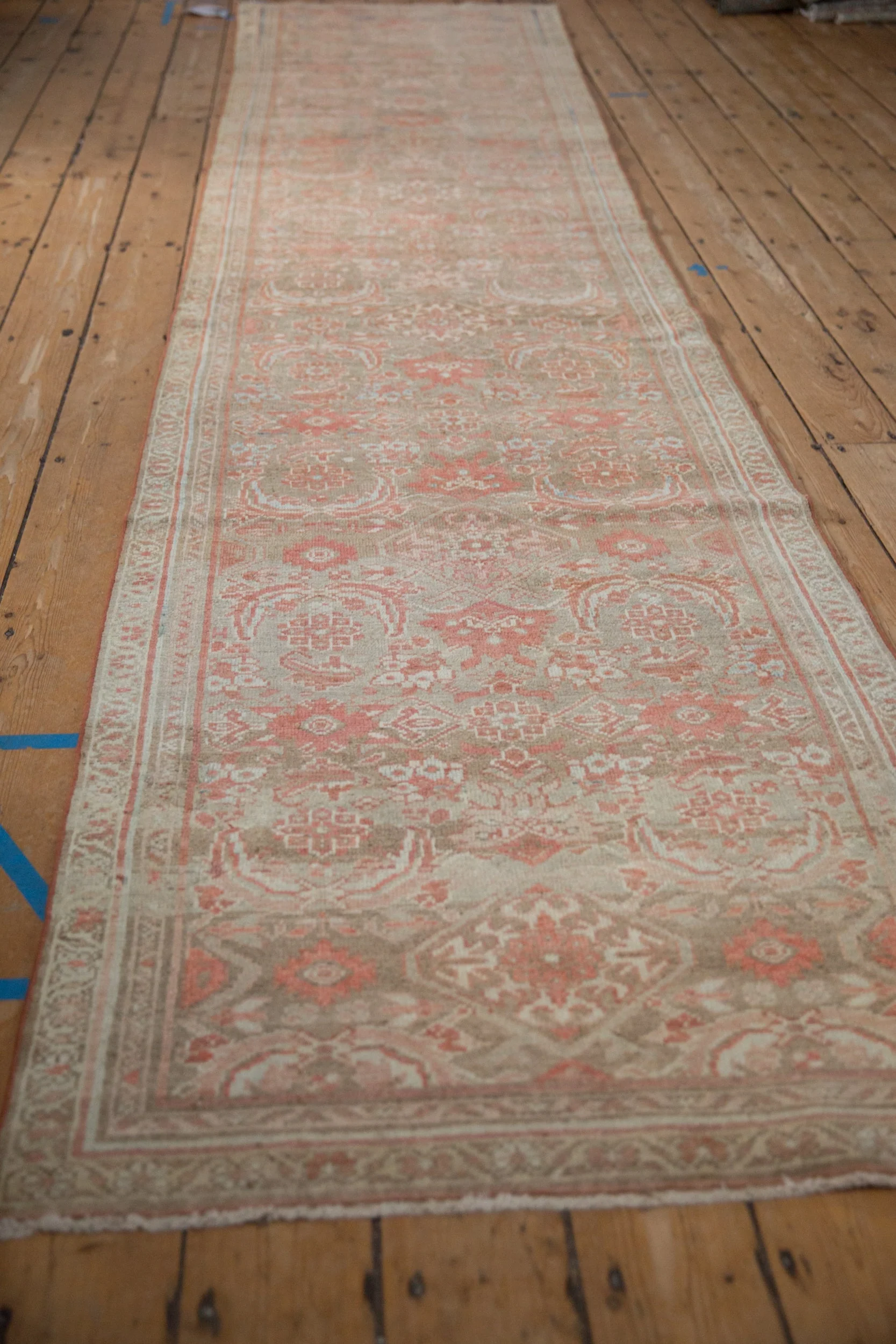 3x13 Vintage Distressed Hamadan Rug Runner - Image 4