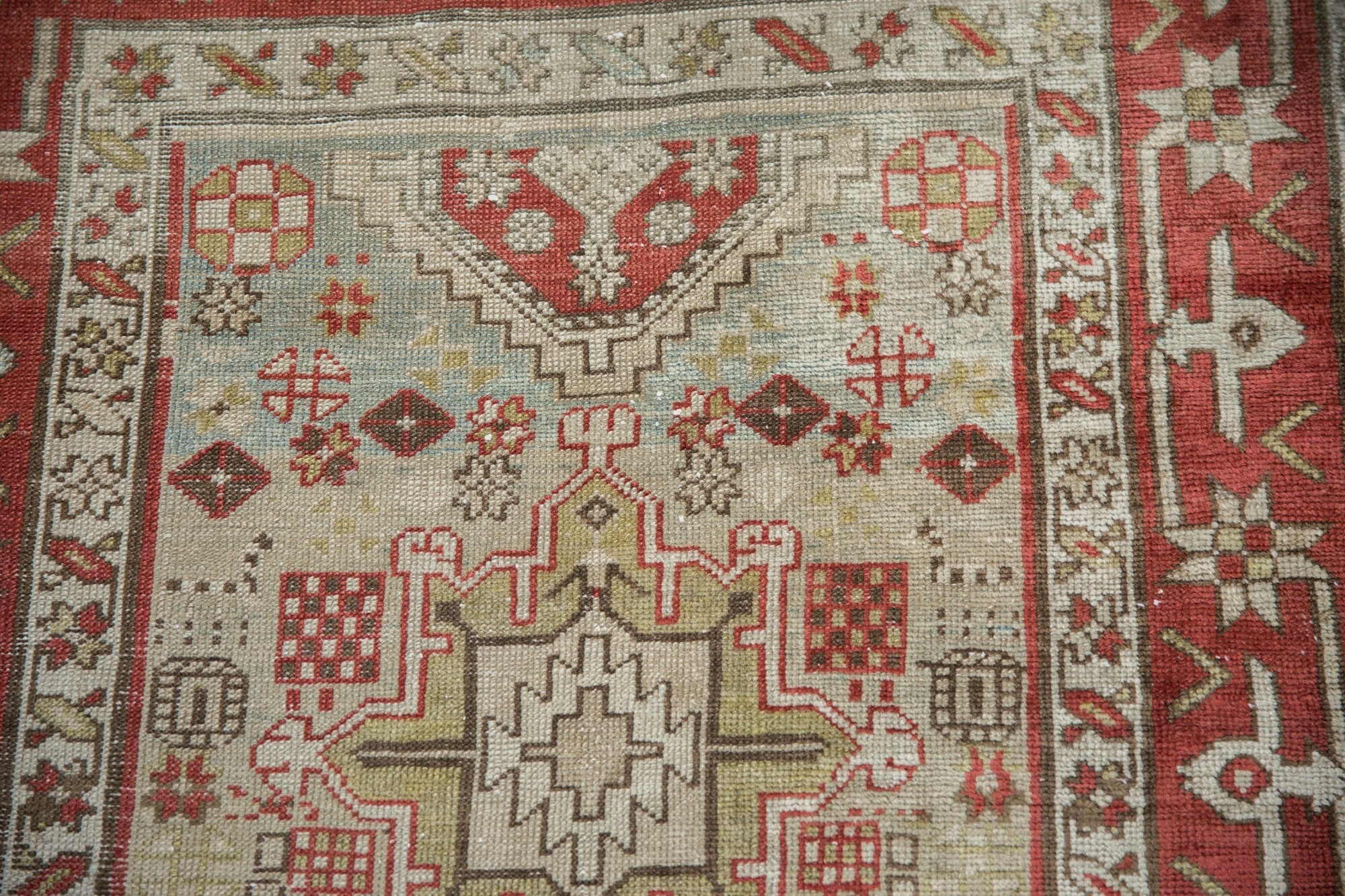 3x13 Vintage Distressed Karaja Rug Runner - Image 4