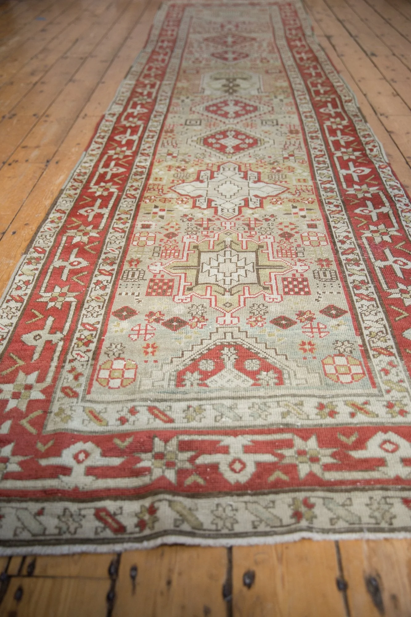 3x13 Vintage Distressed Karaja Rug Runner - Image 5