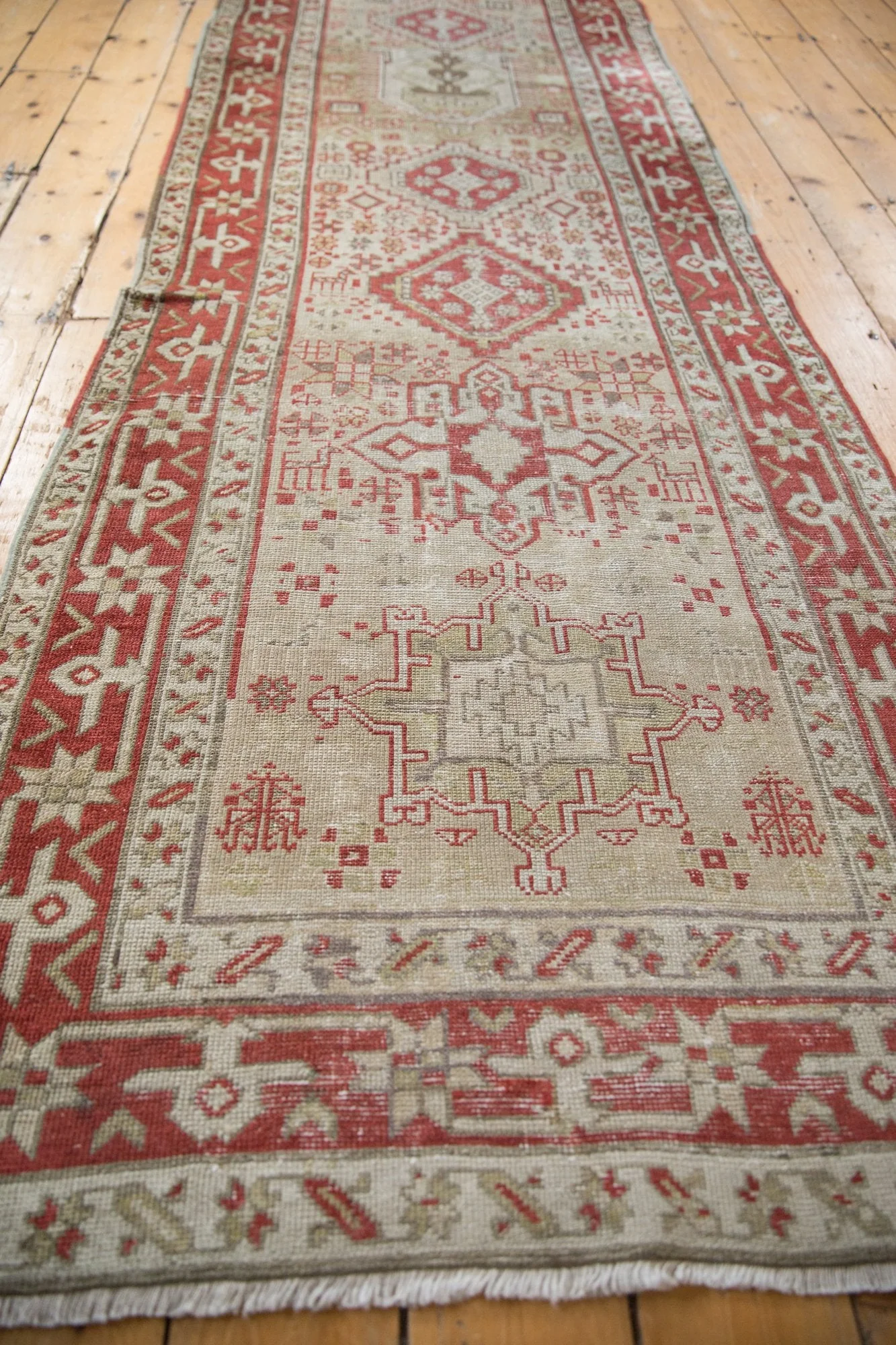 3x13 Vintage Distressed Karaja Rug Runner - Image 7