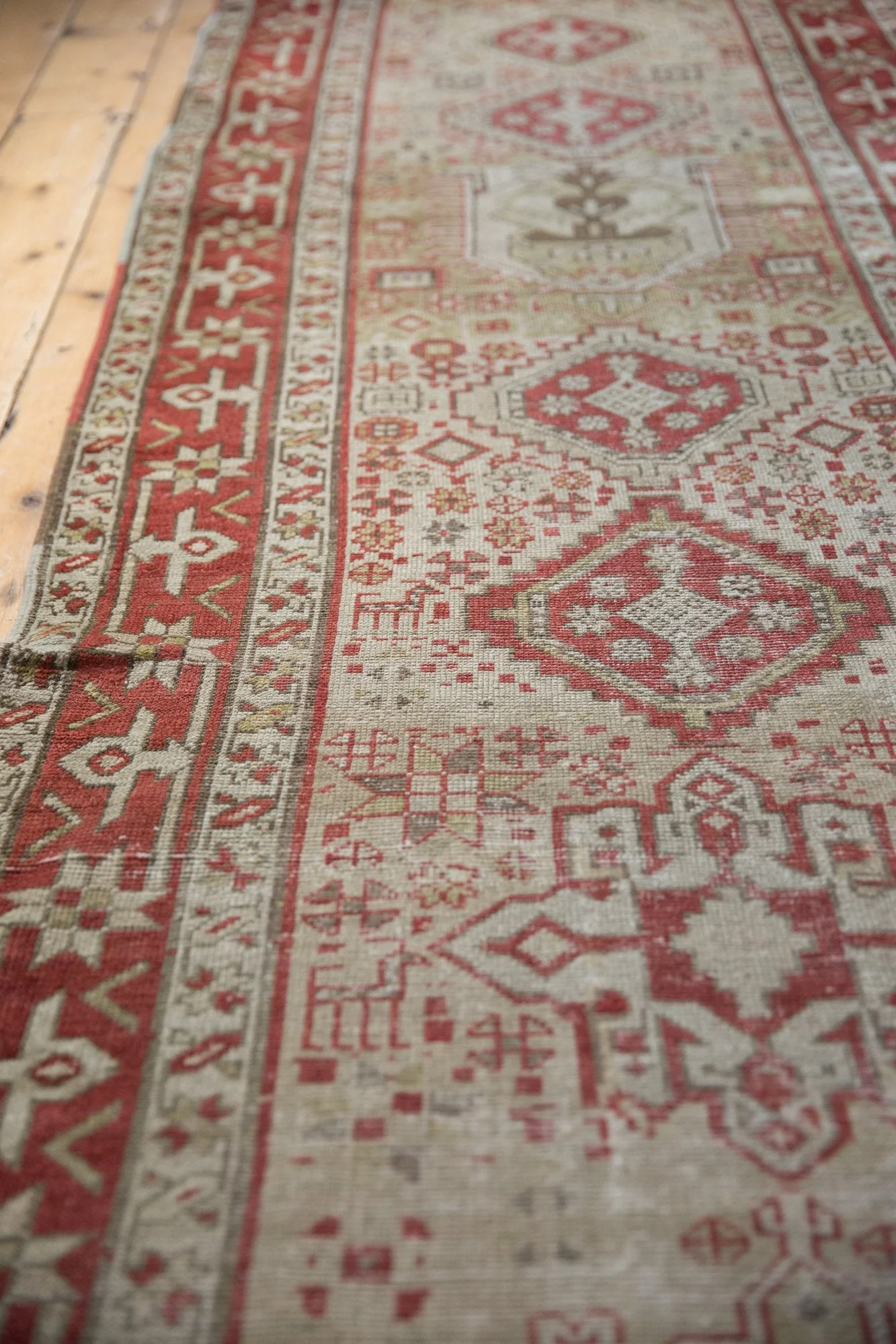 3x13 Vintage Distressed Karaja Rug Runner - Image 8