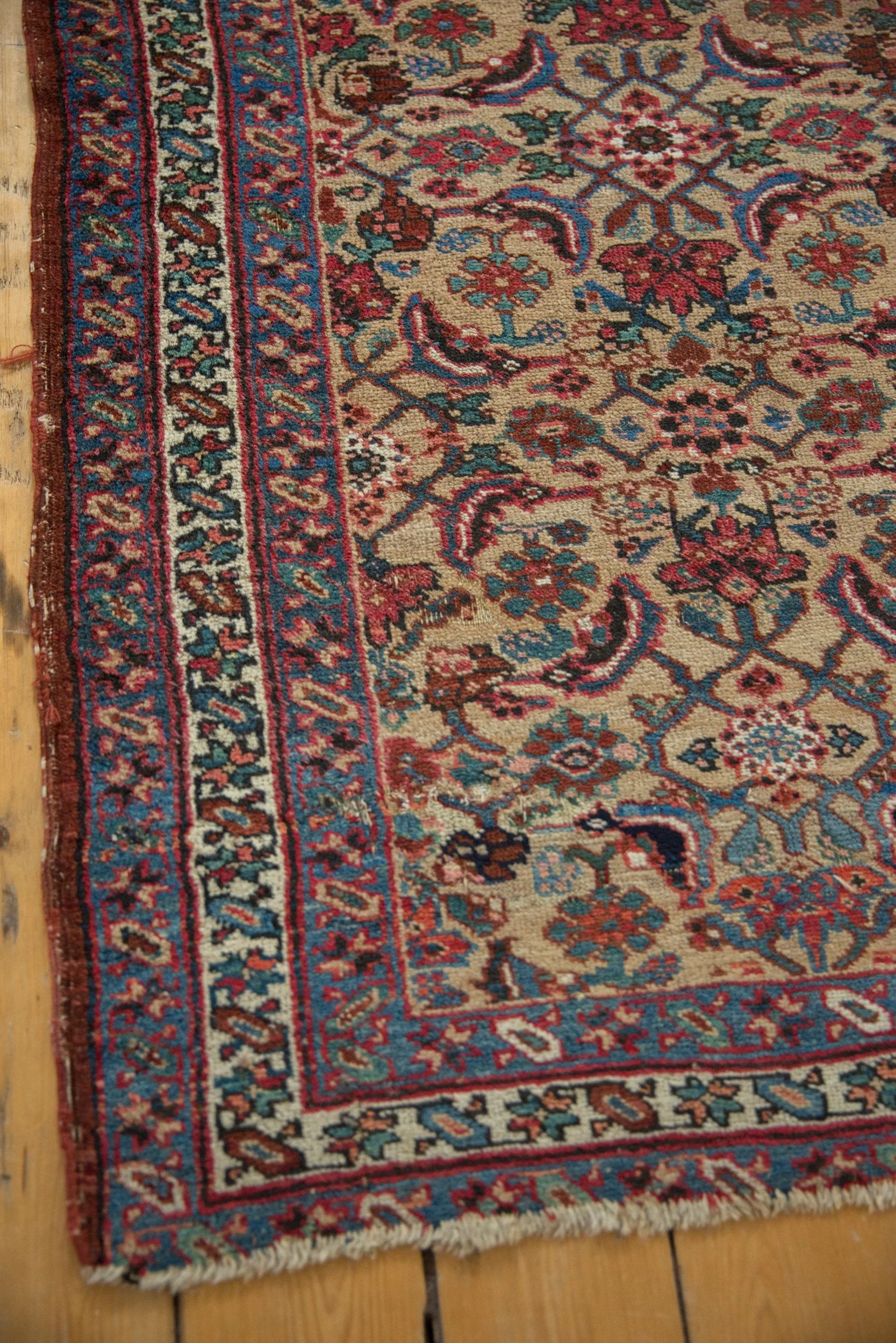 3x14.5 Antique Bijar Rug Runner - Image 8