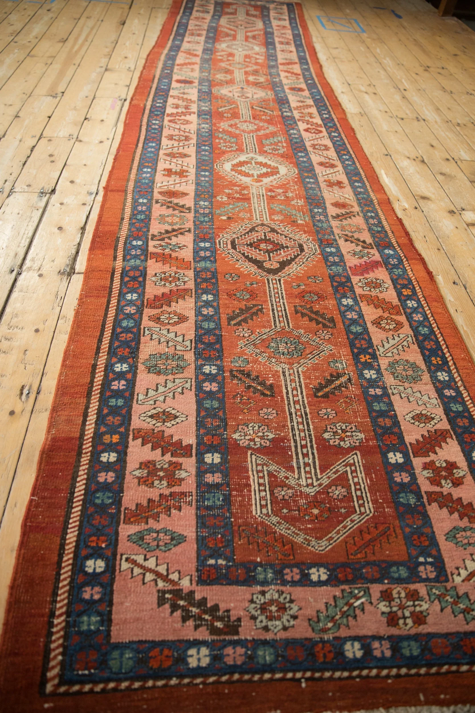 3x14.5 Antique Heriz Rug Runner - Image 4