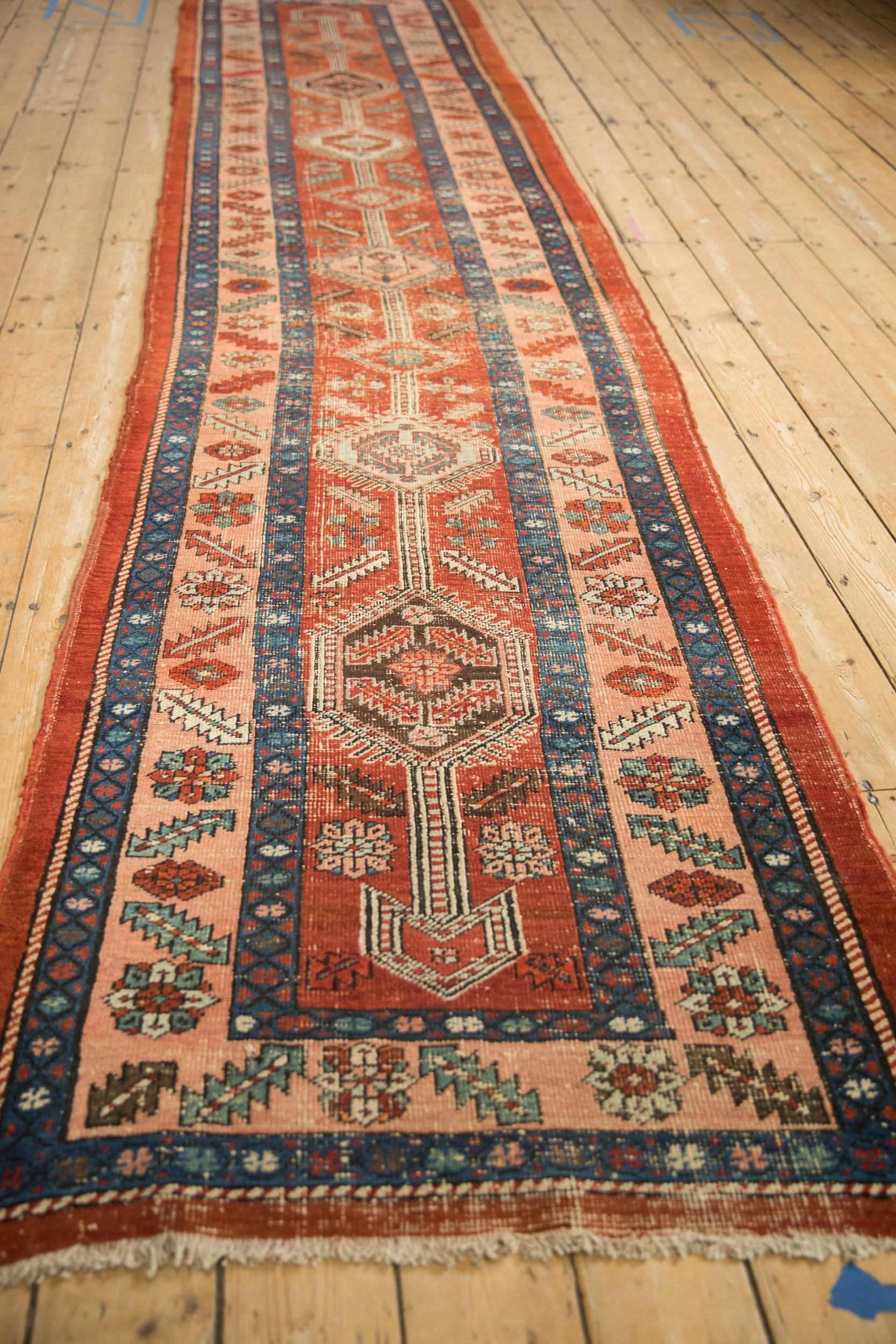 3x14.5 Antique Heriz Rug Runner - Image 8