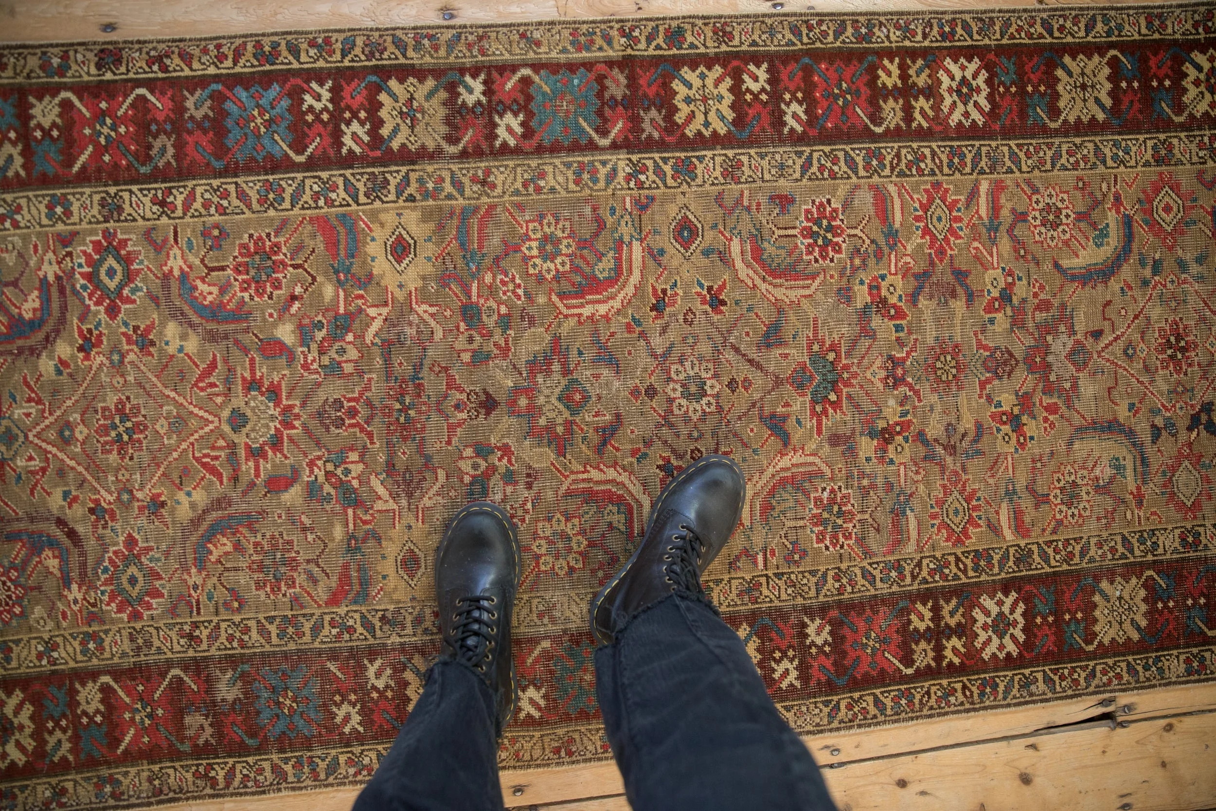 3x14.5 Antique Karabagh Rug Runner - Image 2