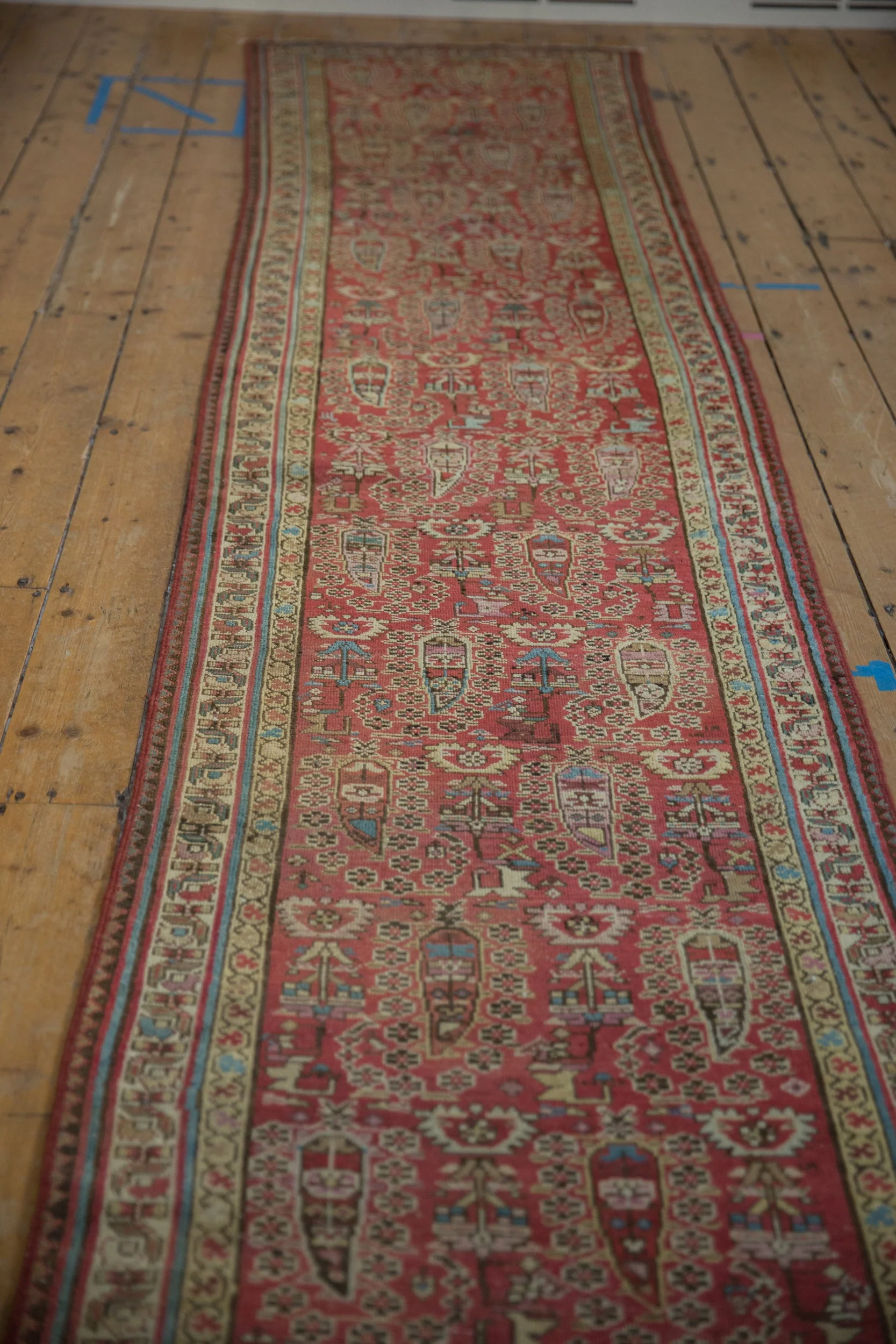 3x14.5 Vintage Distressed Fragment Malayer Rug Runner - Image 6