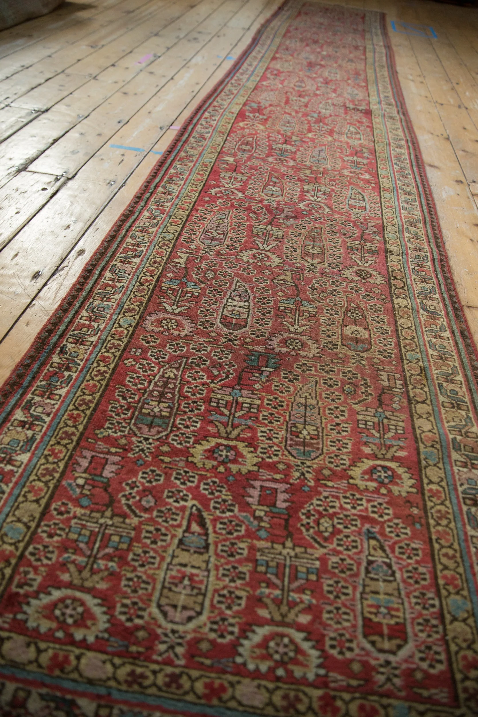 3x14.5 Vintage Distressed Fragment Malayer Rug Runner - Image 7