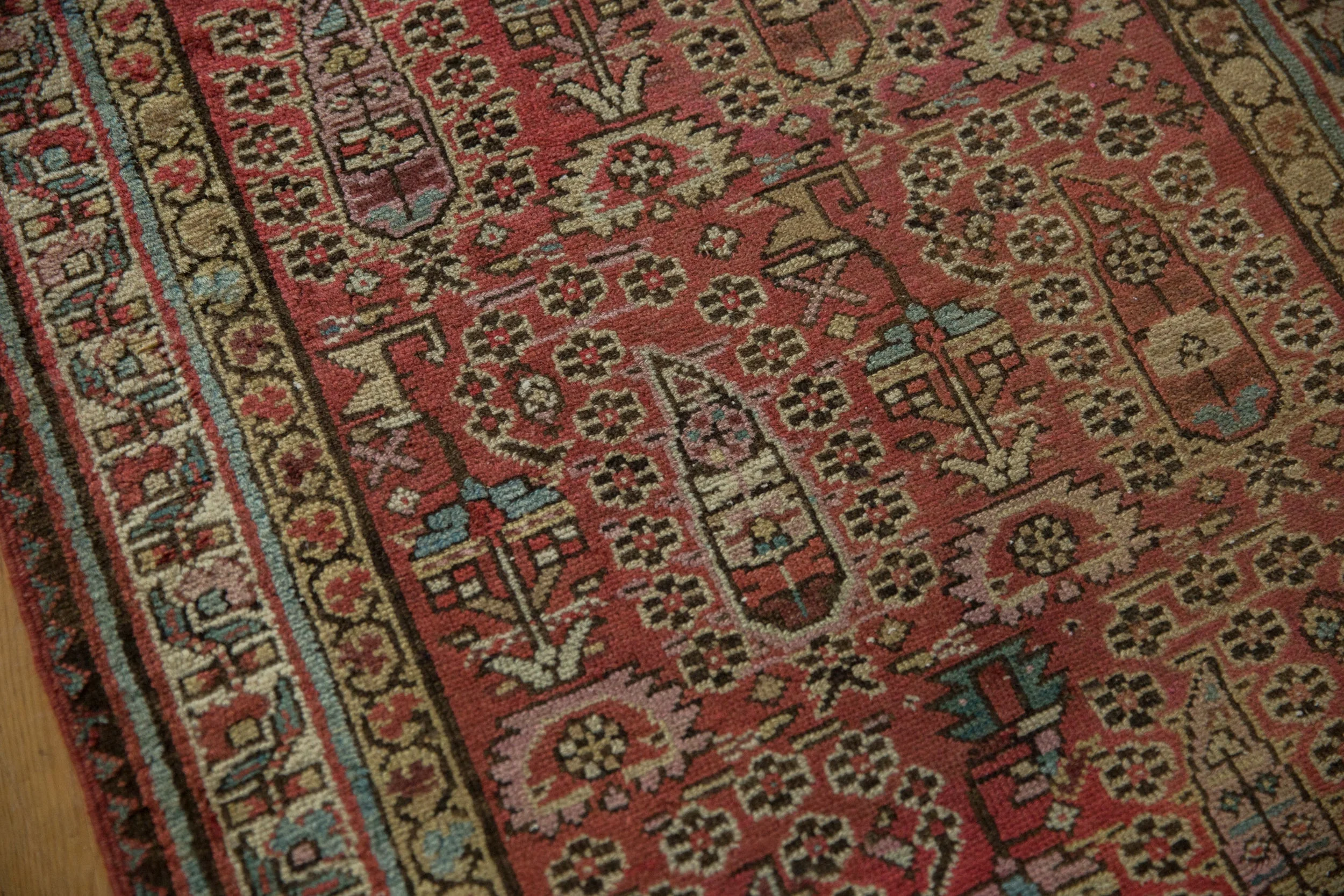 3x14.5 Vintage Distressed Fragment Malayer Rug Runner - Image 8