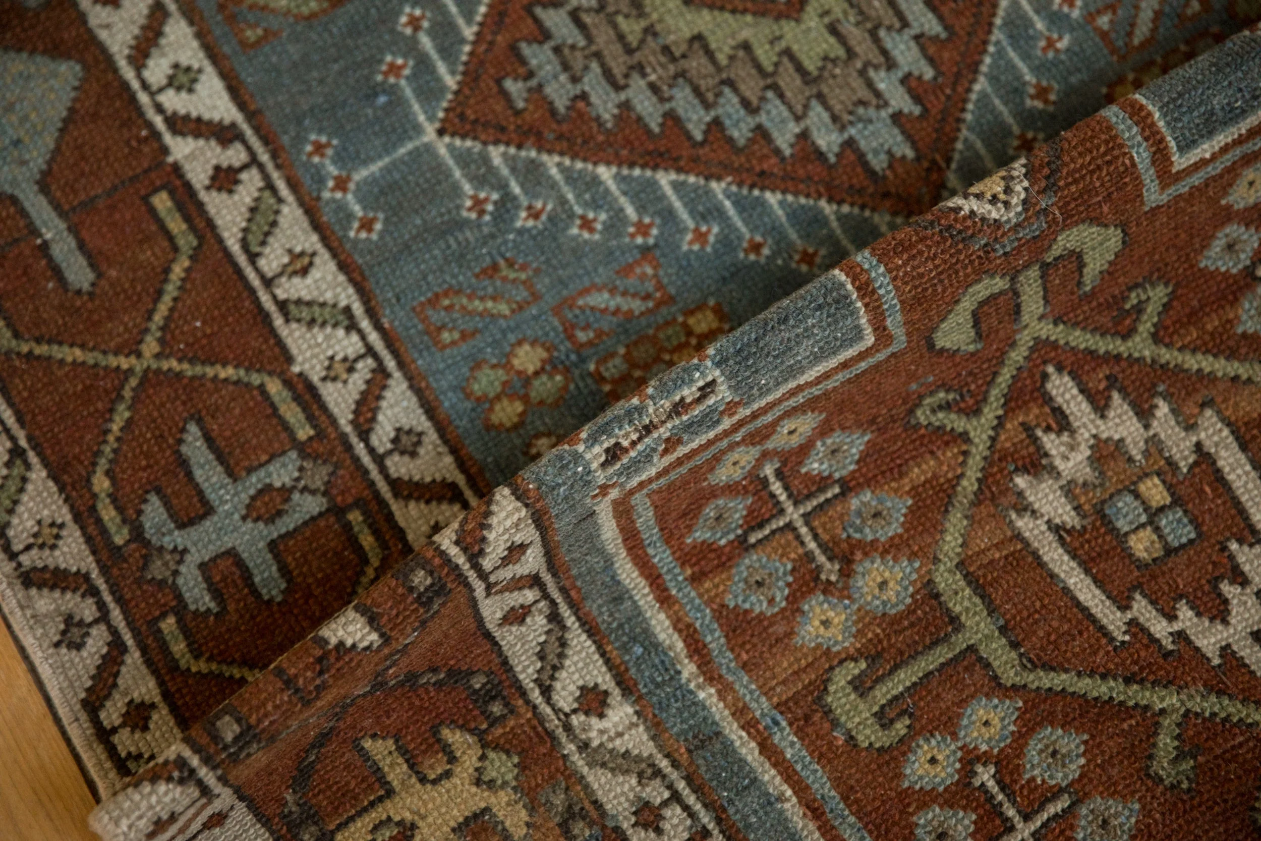 3x14.5 Vintage Distressed Karaja Rug Runner - Image 10