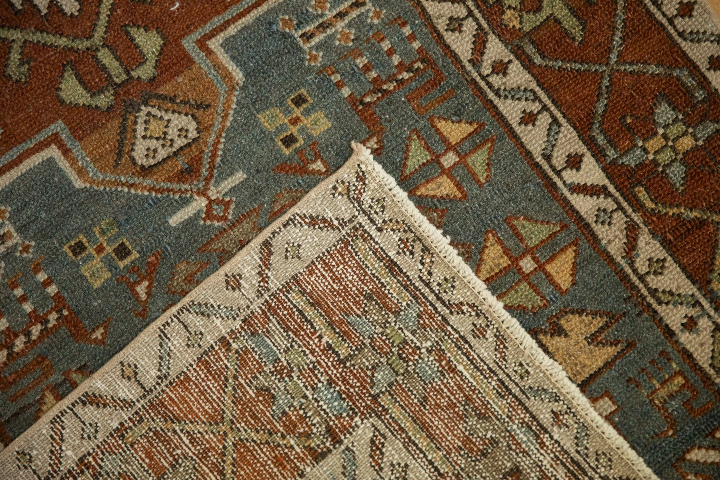 3x14.5 Vintage Distressed Karaja Rug Runner - Image 11