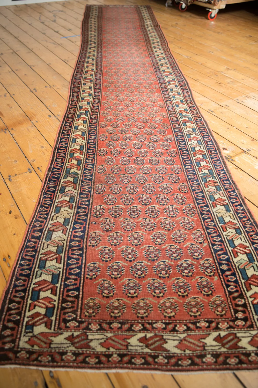 3x14.5 Vintage Mir Serbend Rug Runner - Image 8