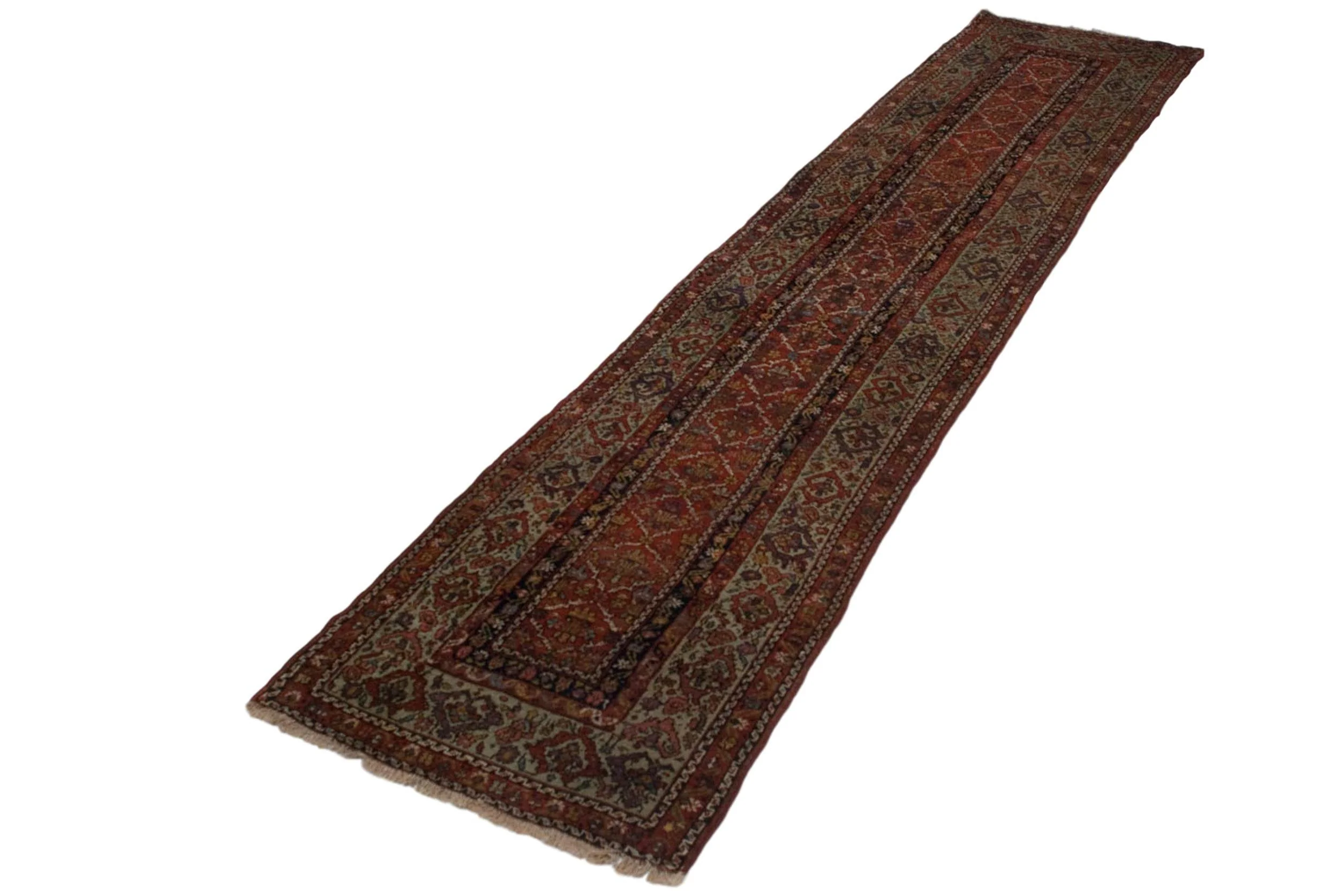 3x14 Antique Fereghan Rug Runner - Image 10