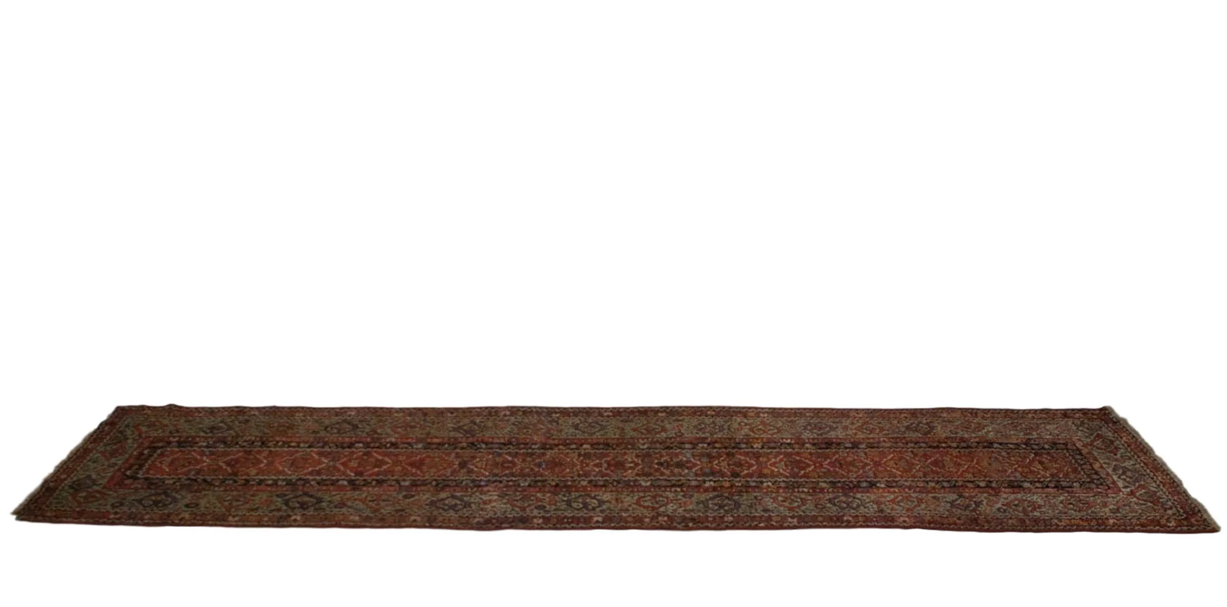 3x14 Antique Fereghan Rug Runner - Image 3