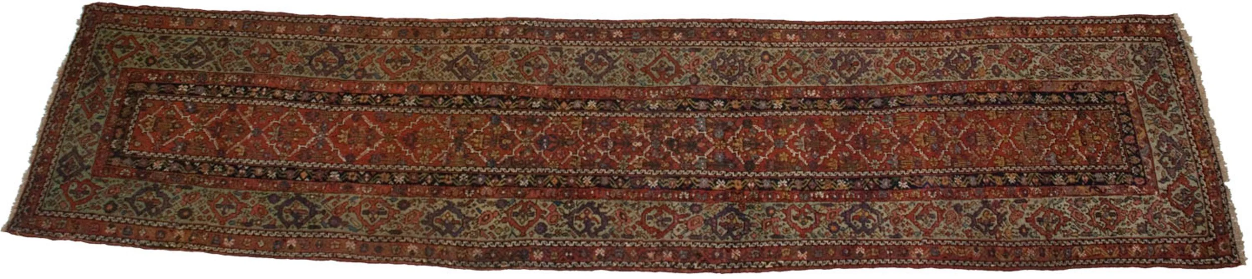3x14 Antique Fereghan Rug Runner - Image 4