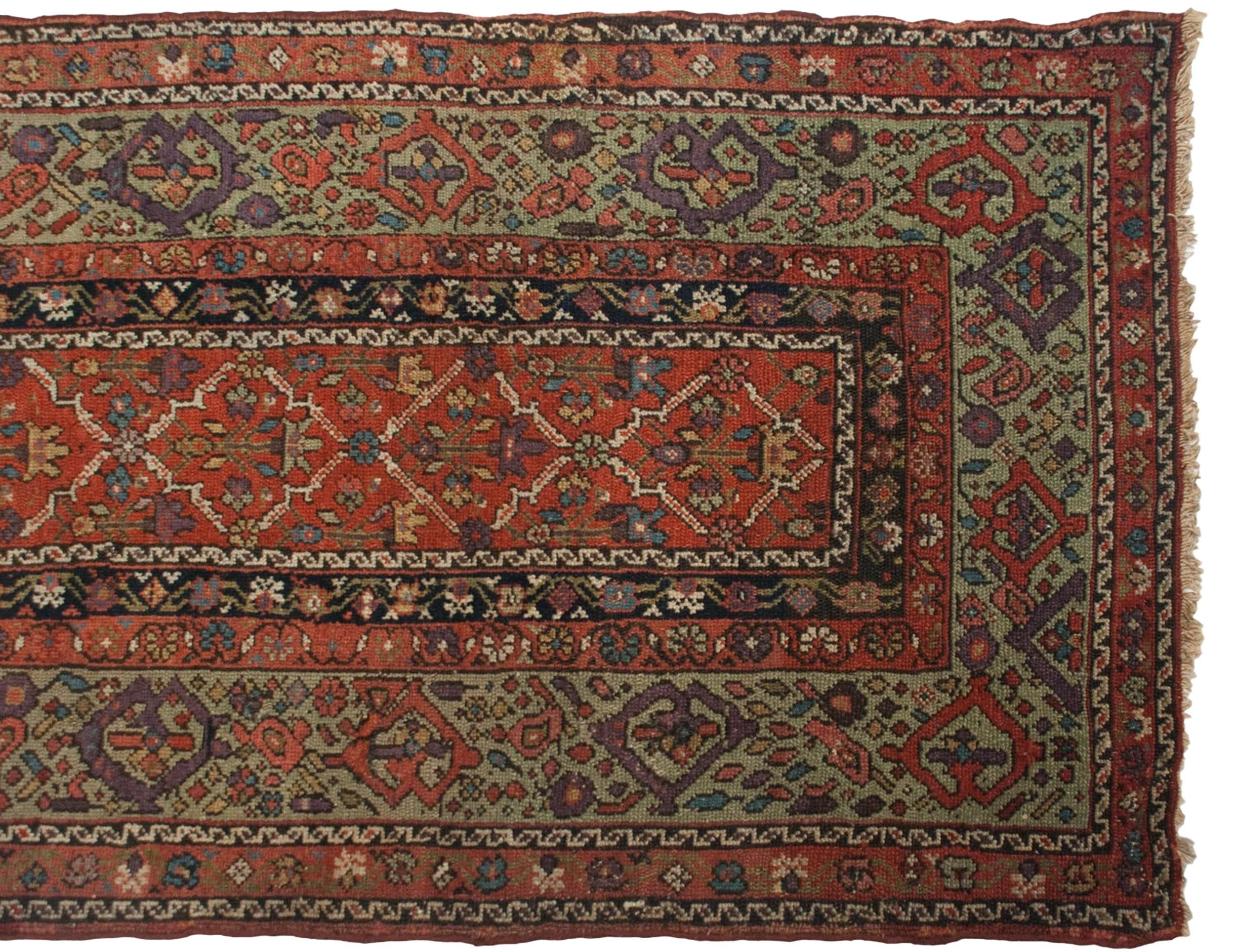 3x14 Antique Fereghan Rug Runner - Image 5