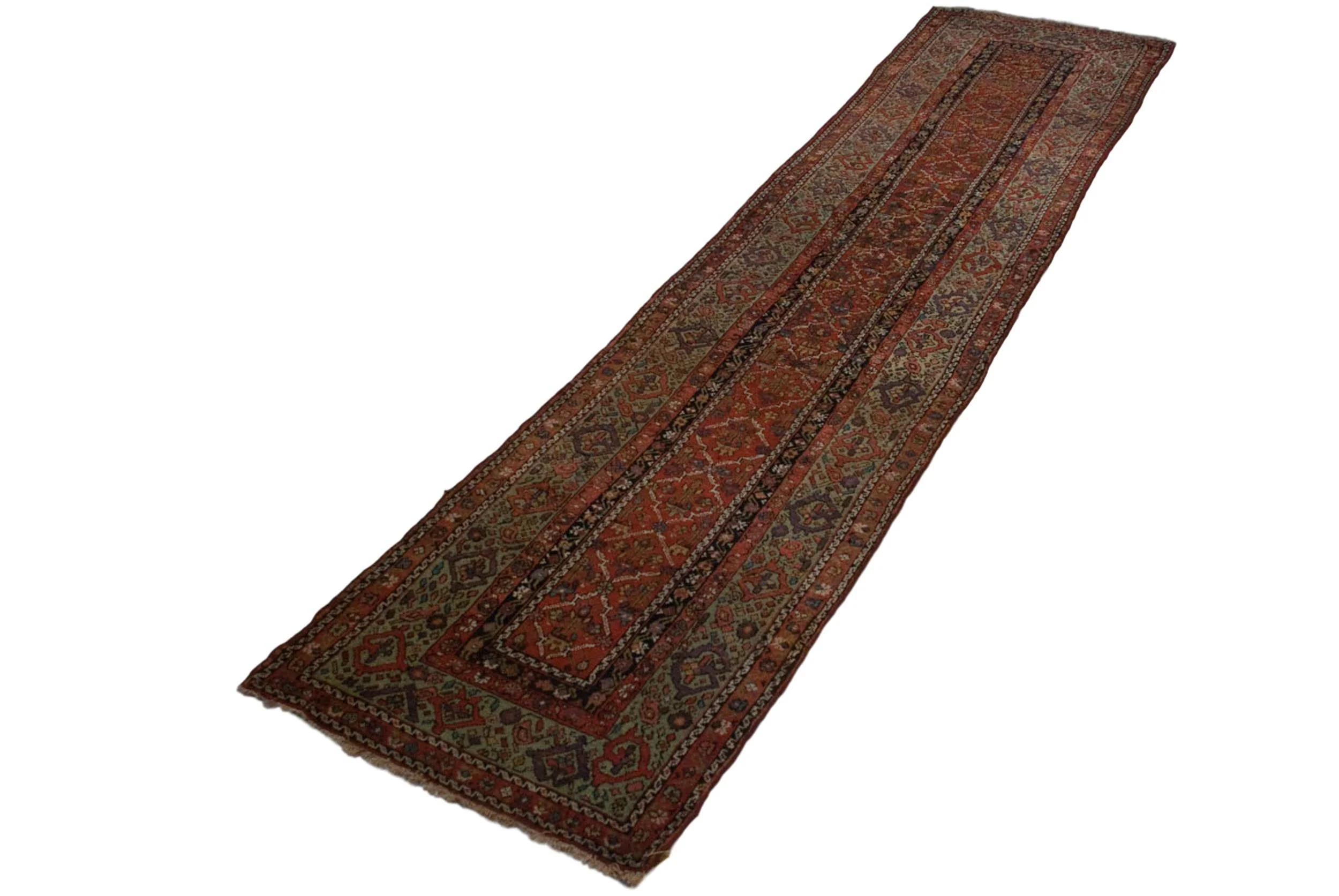 3x14 Antique Fereghan Rug Runner - Image 9
