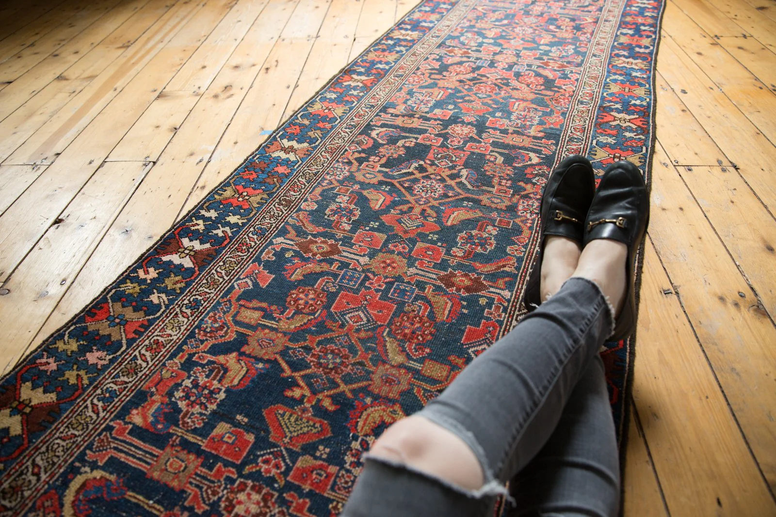 3x14 Vintage Malayer Rug Runner - Image 9