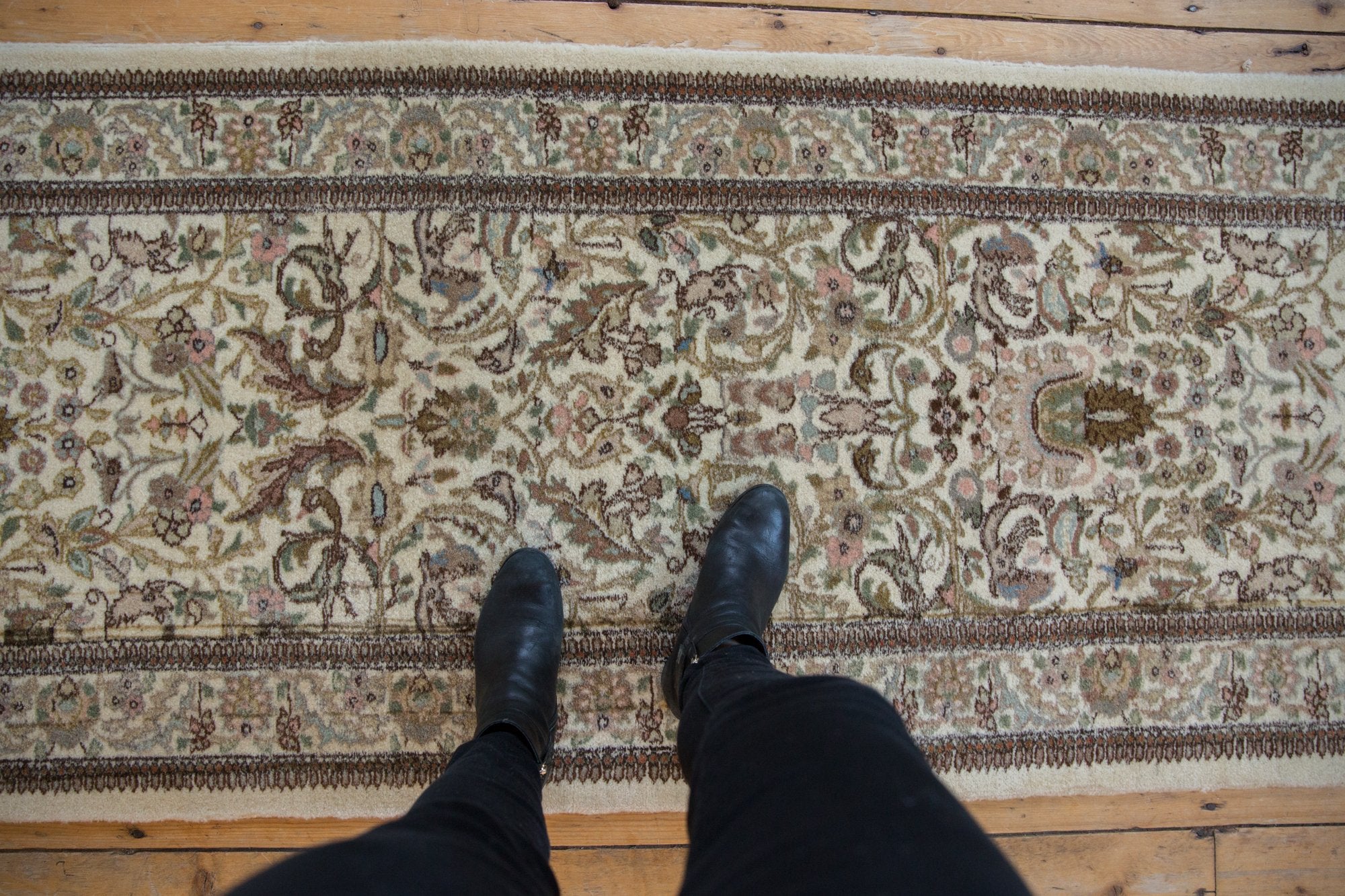 3x14 Vintage Tabriz Rug Runner - Image 2