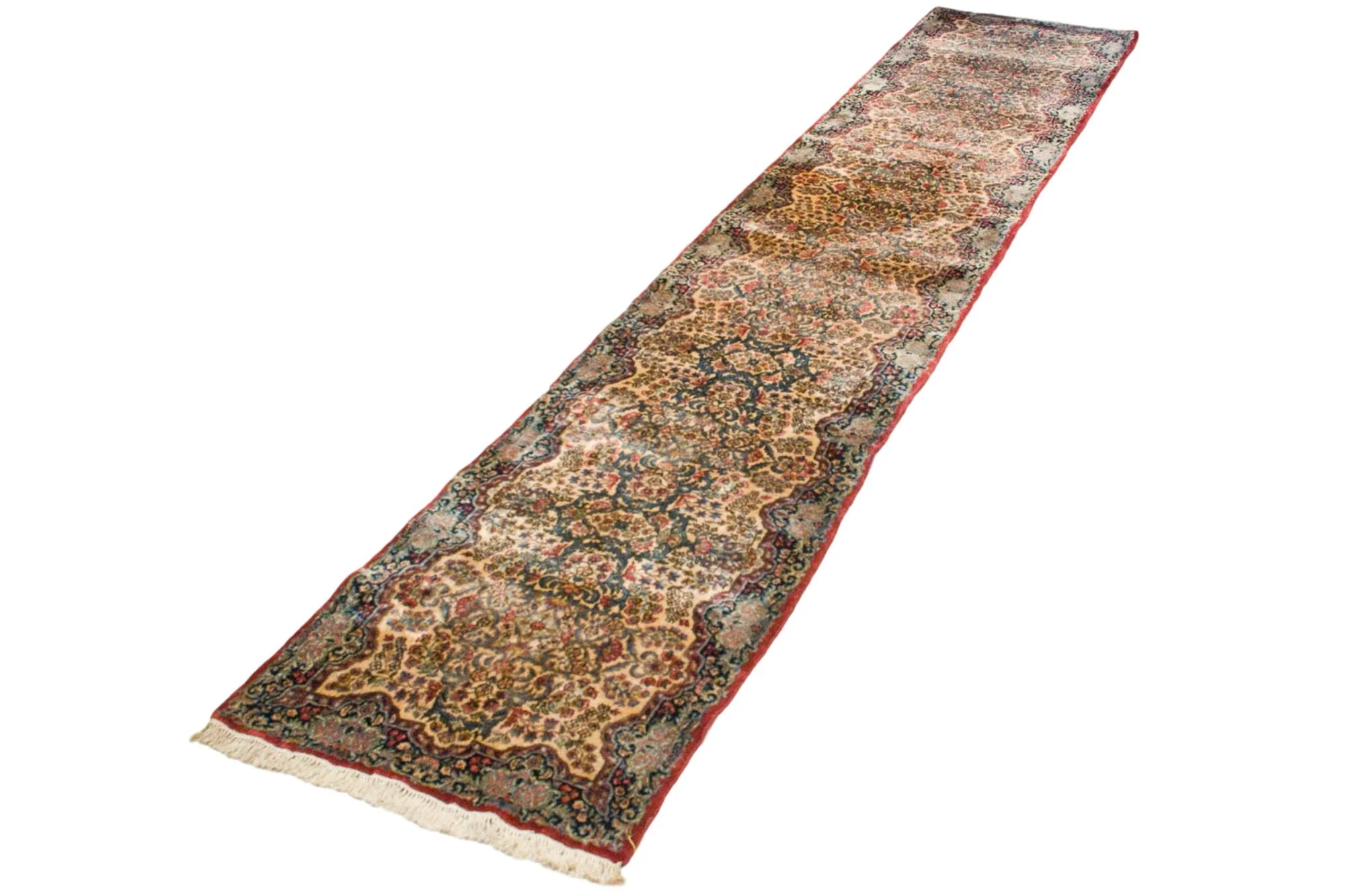 3x15.5 Vintage Kerman Rug Runner - Image 2