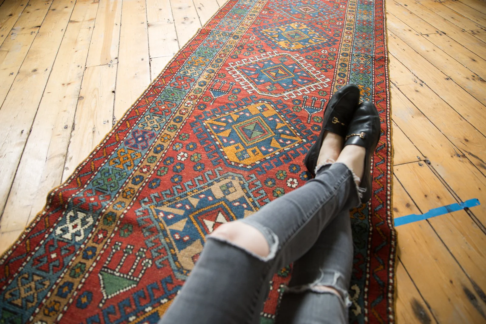 3x15 Vintage Karaja Rug Runner - Image 2