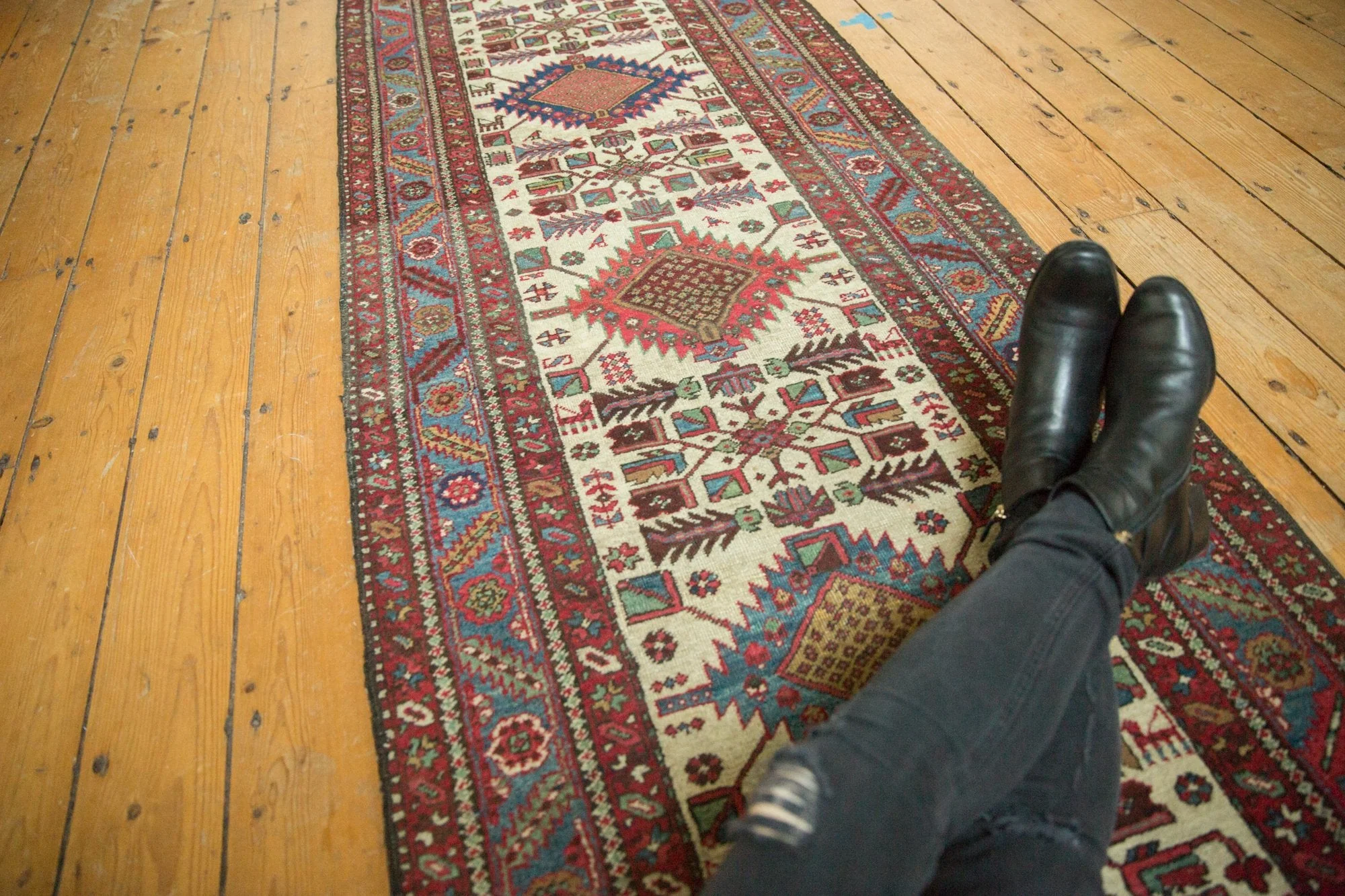 3x15 Vintage Karaja Rug Runner - Image 2