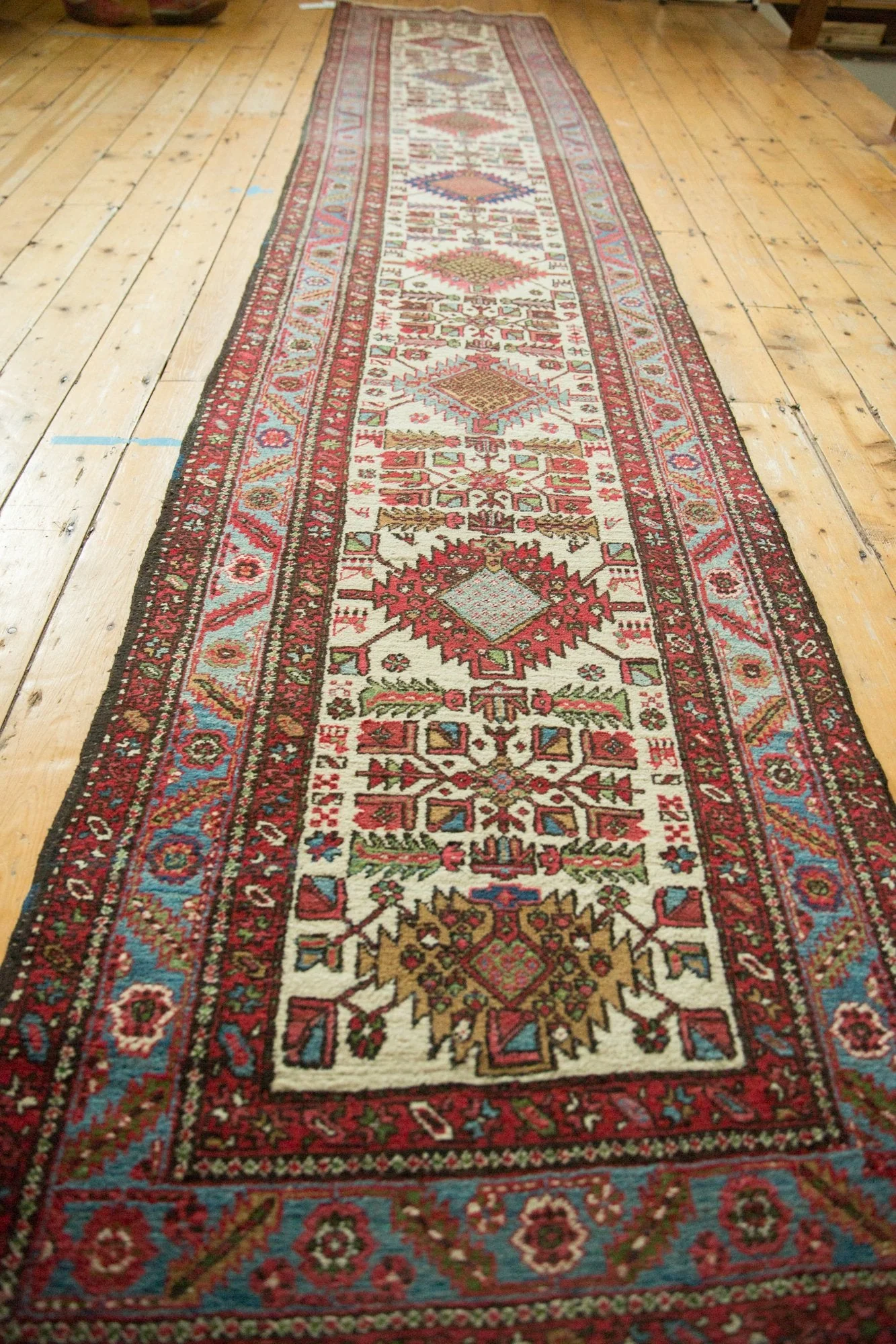 3x15 Vintage Karaja Rug Runner - Image 8