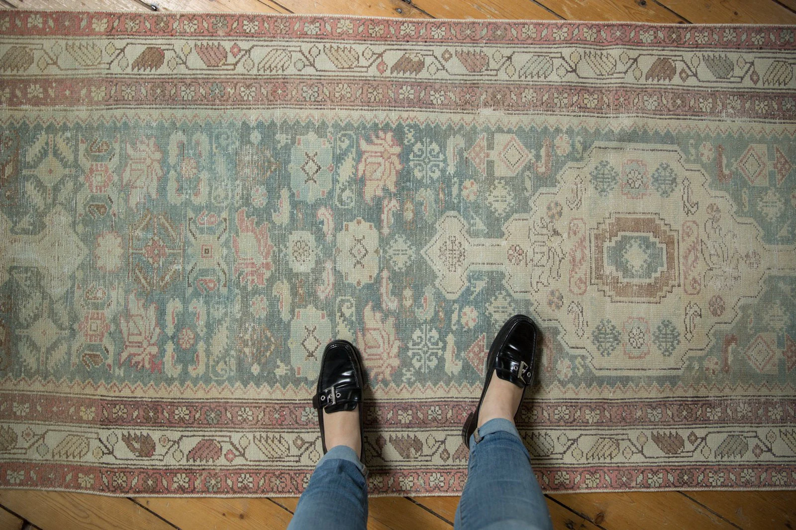 3x16.5 Vintage Distressed Malayer Rug Runner - Image 2
