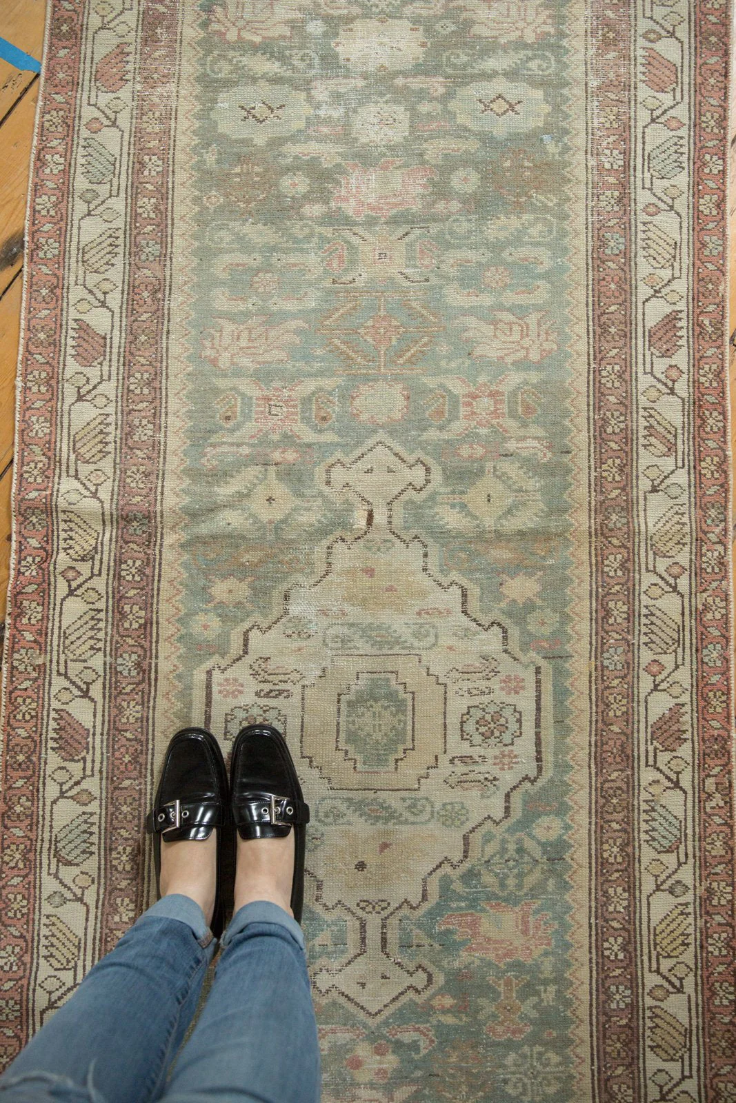 3x16.5 Vintage Distressed Malayer Rug Runner - Image 5