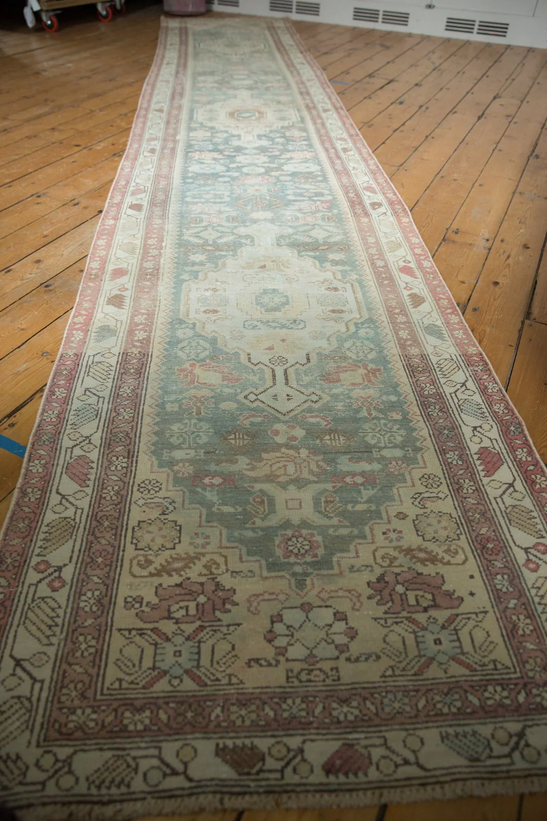 3x16.5 Vintage Distressed Malayer Rug Runner - Image 7