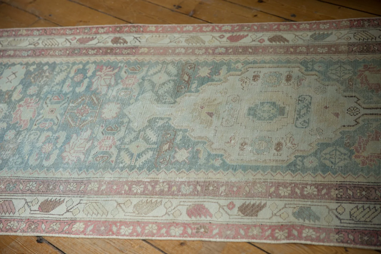 3x16.5 Vintage Distressed Malayer Rug Runner - Image 9