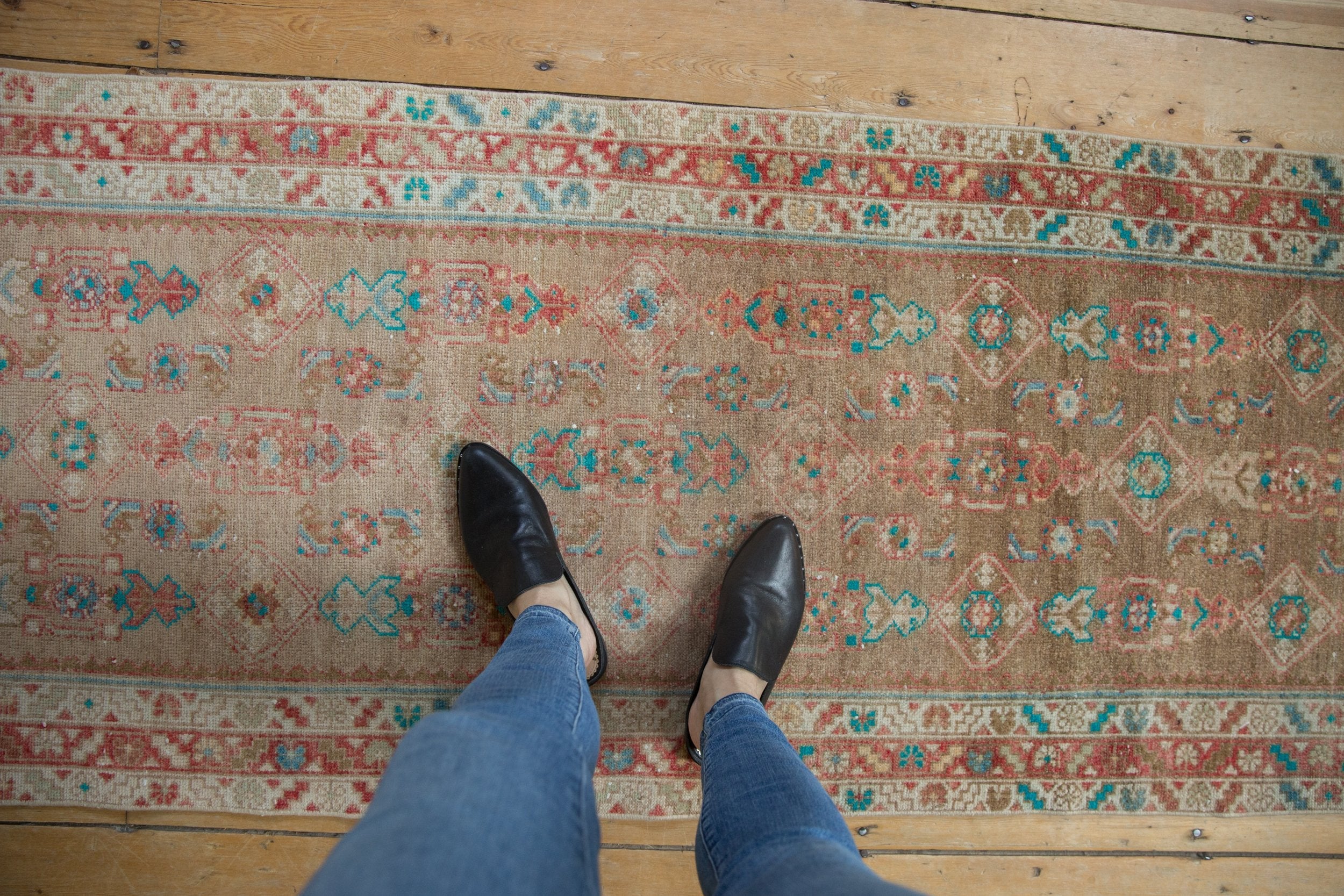 3x16 Vintage Distressed Fragment Hamadan Rug Runner - Image 2