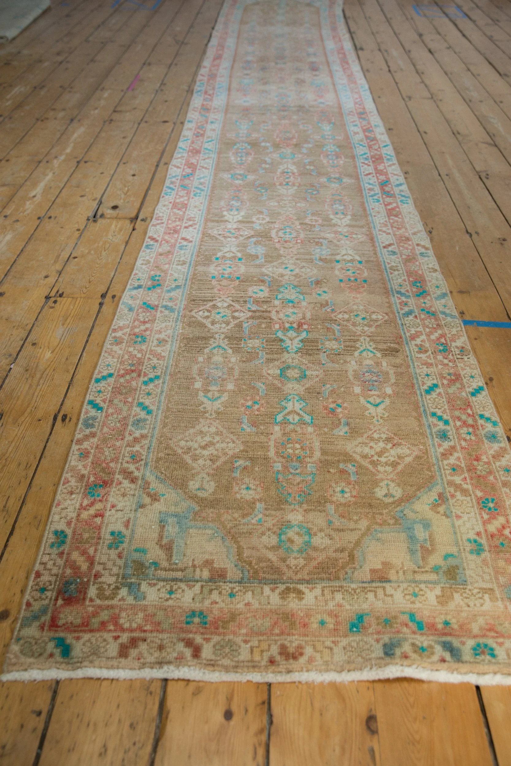 3x16 Vintage Distressed Fragment Hamadan Rug Runner - Image 4