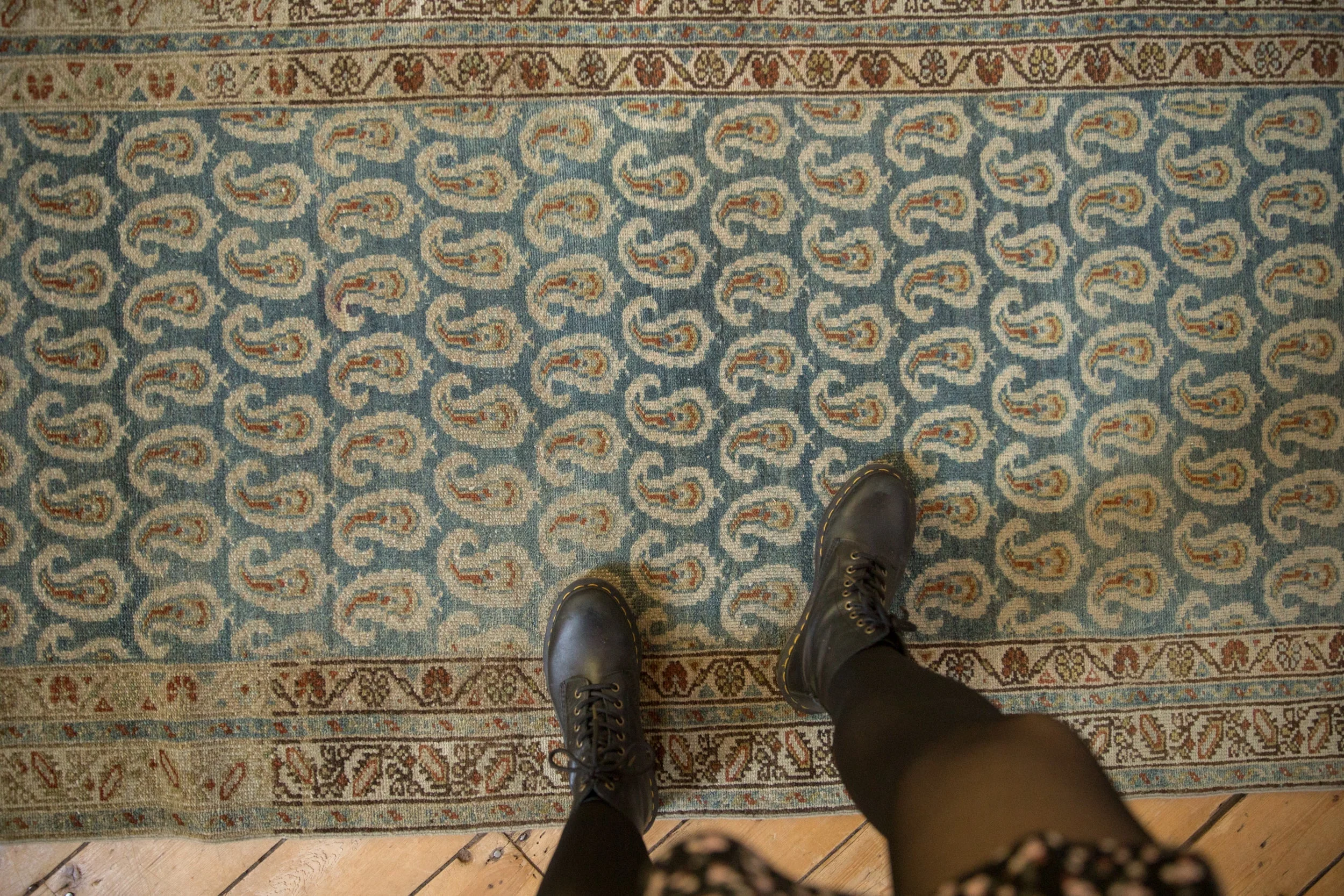 3x16 Vintage Distressed Hamadan Rug Runner - Image 2