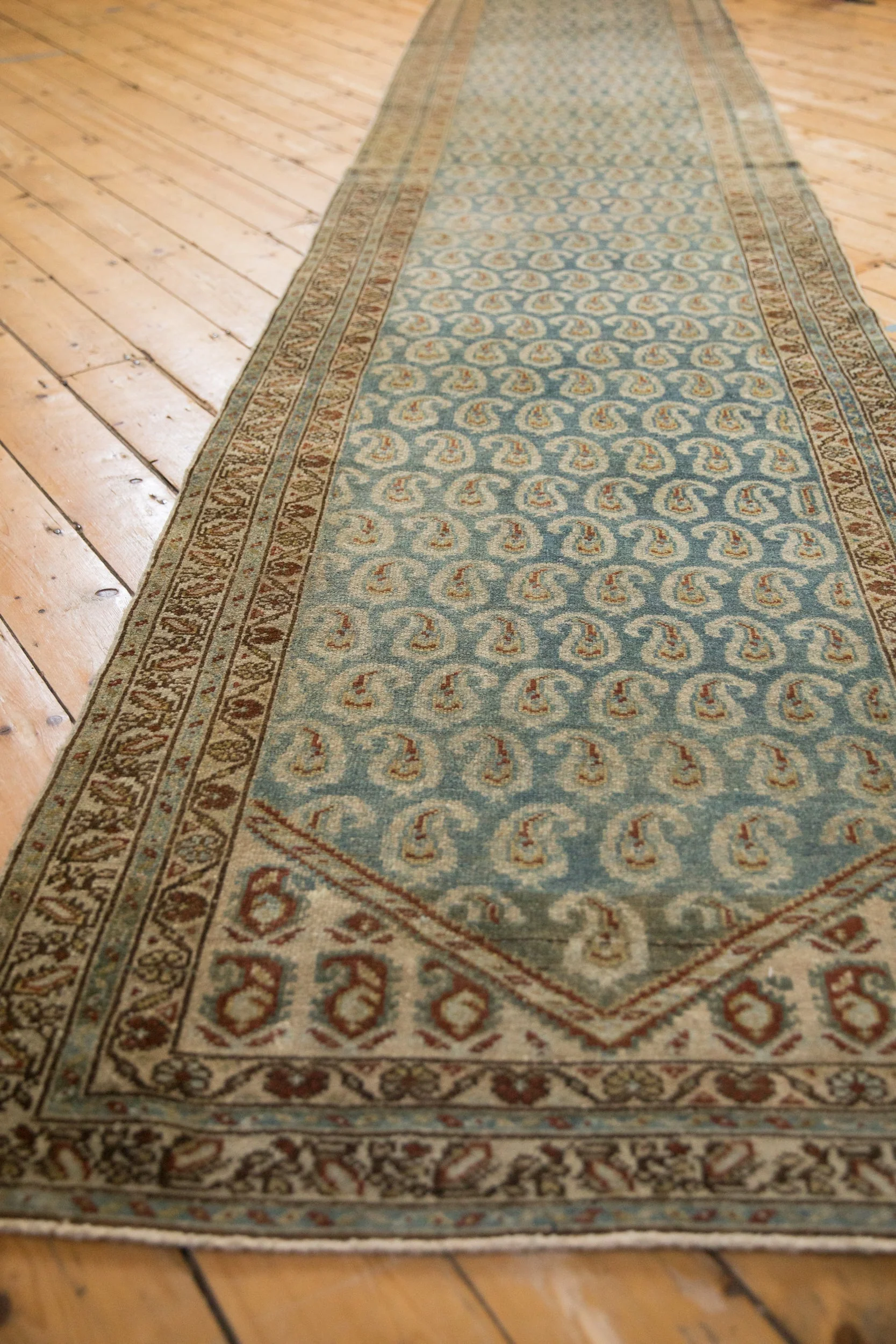 3x16 Vintage Distressed Hamadan Rug Runner - Image 7