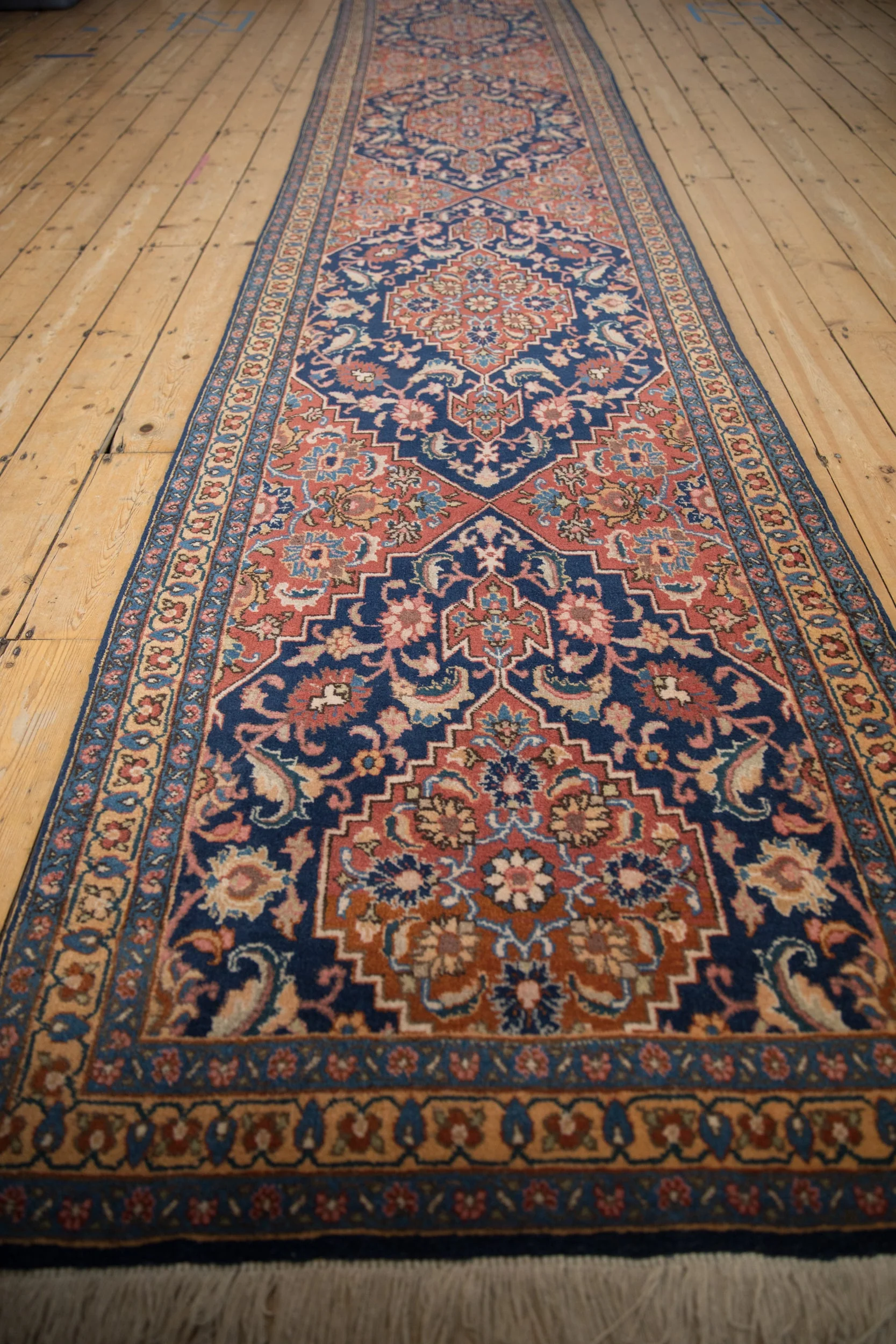 3x16 Vintage Tabriz Rug Runner - Image 6