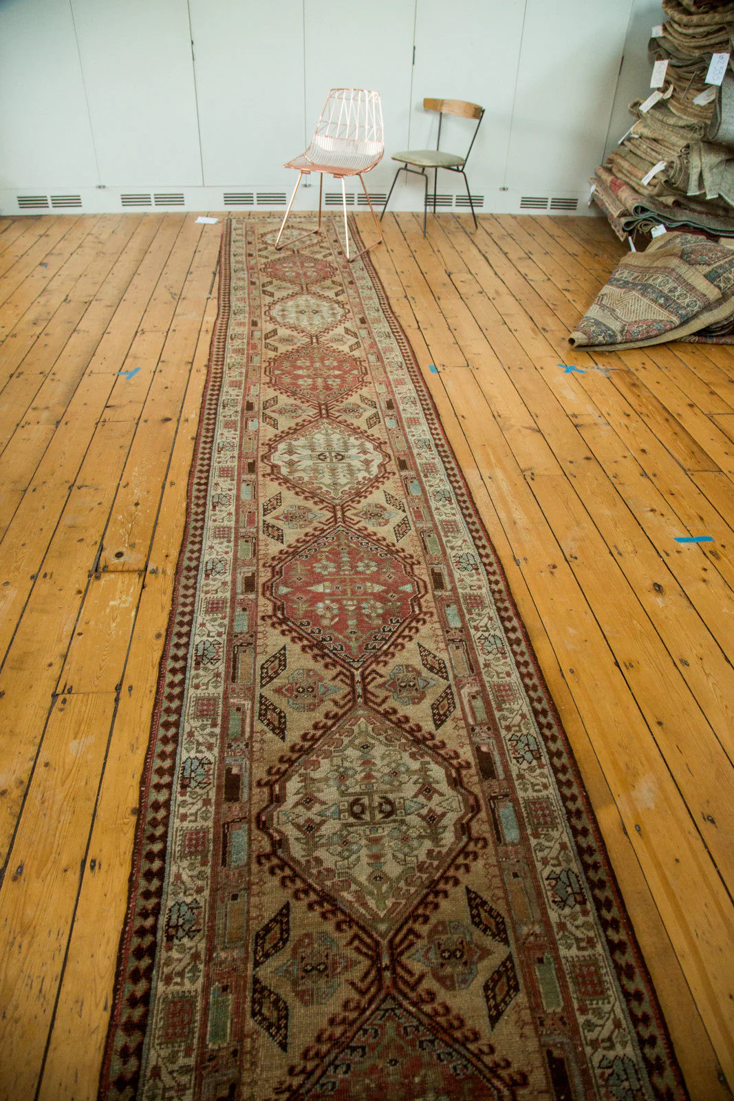 3x17.5 Vintage Persian Serab Rug Runner - Image 5