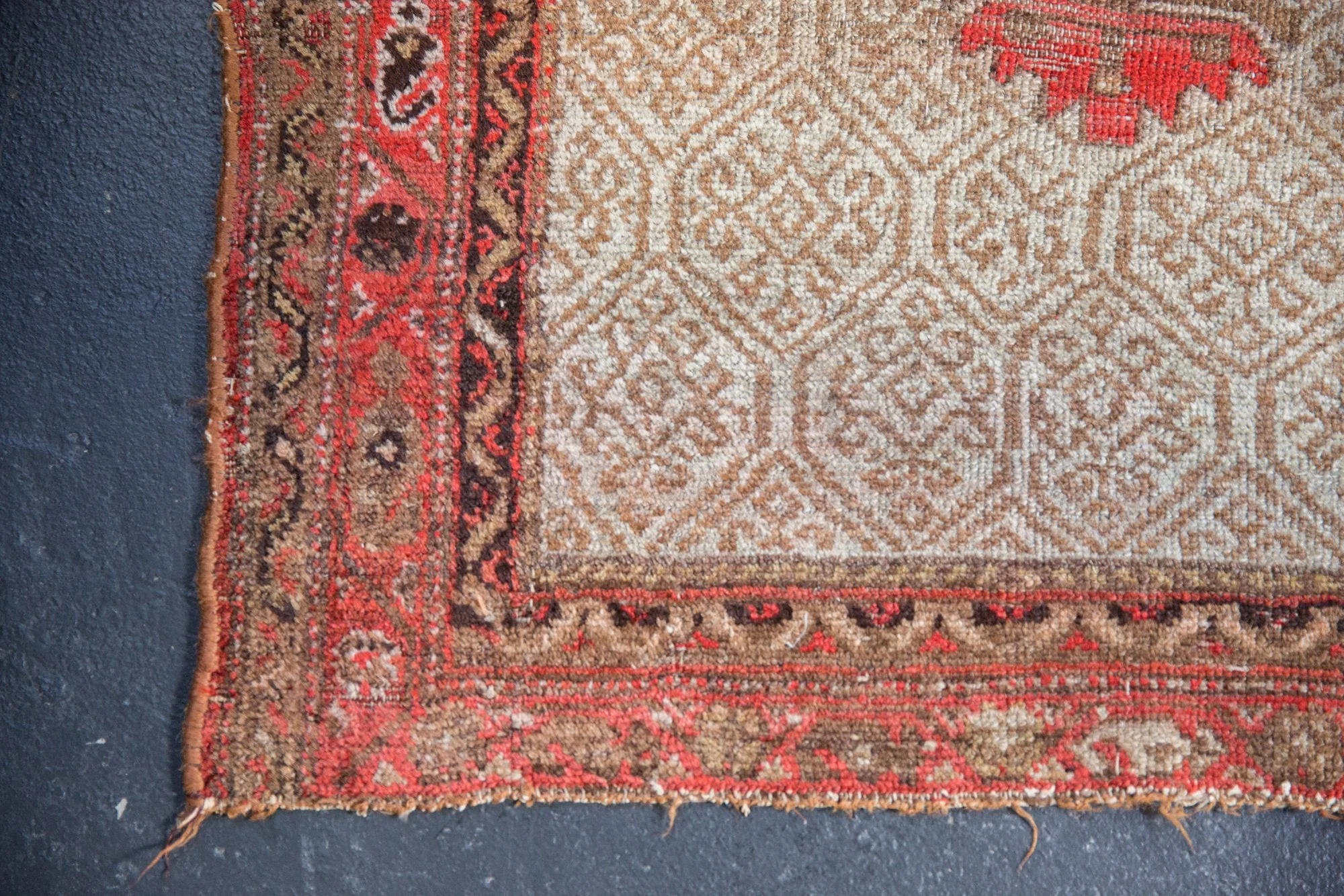 3x3.5 Antique Malayer Square Rug - Image 5